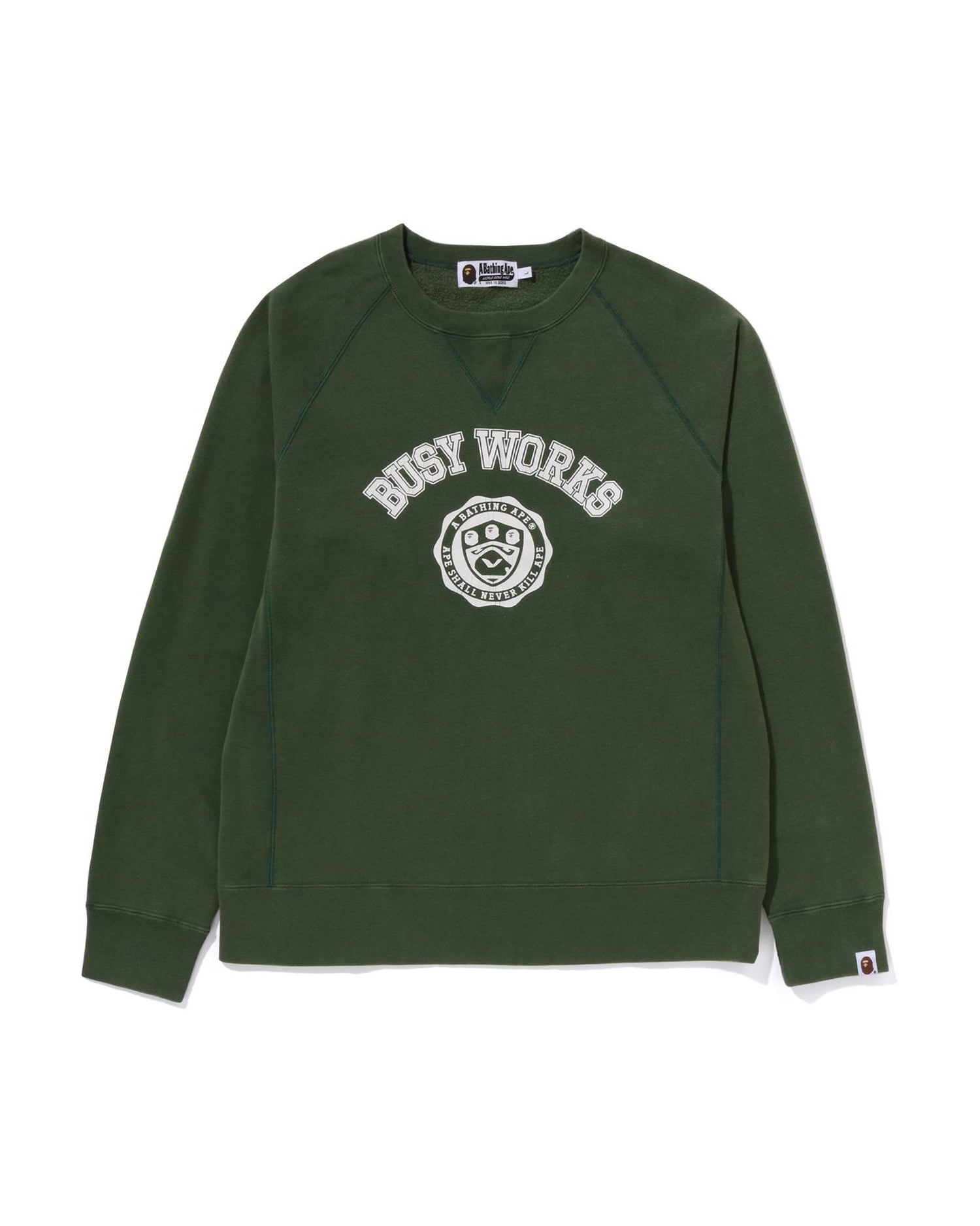 abathingape エイプ　BUSY WORKS スウェット bape A BATHING APE トレーナー スウェット BAPE BUSY WORKS CREWNECK