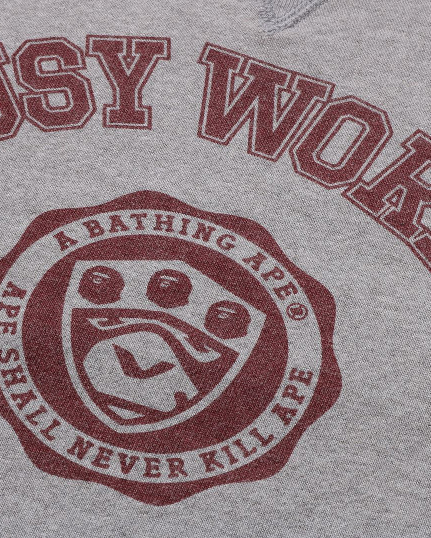 abathingape エイプ　BUSY WORKS スウェット bape A BATHING APE トレーナー スウェット BAPE BUSY WORKS CREWNECK