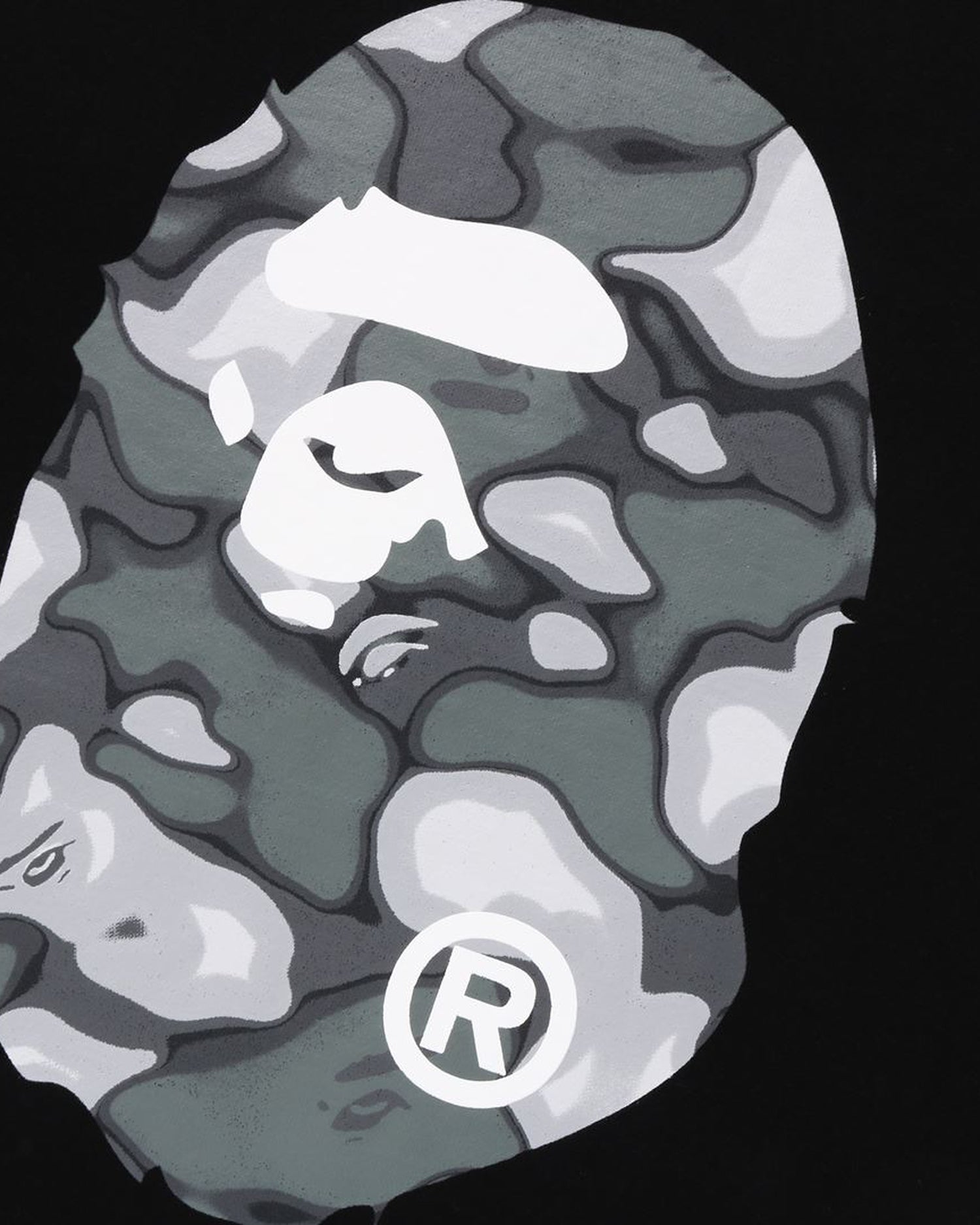 A BATHING APE® Liquid Camo Ape Head Crewneck Sweat | Bape official