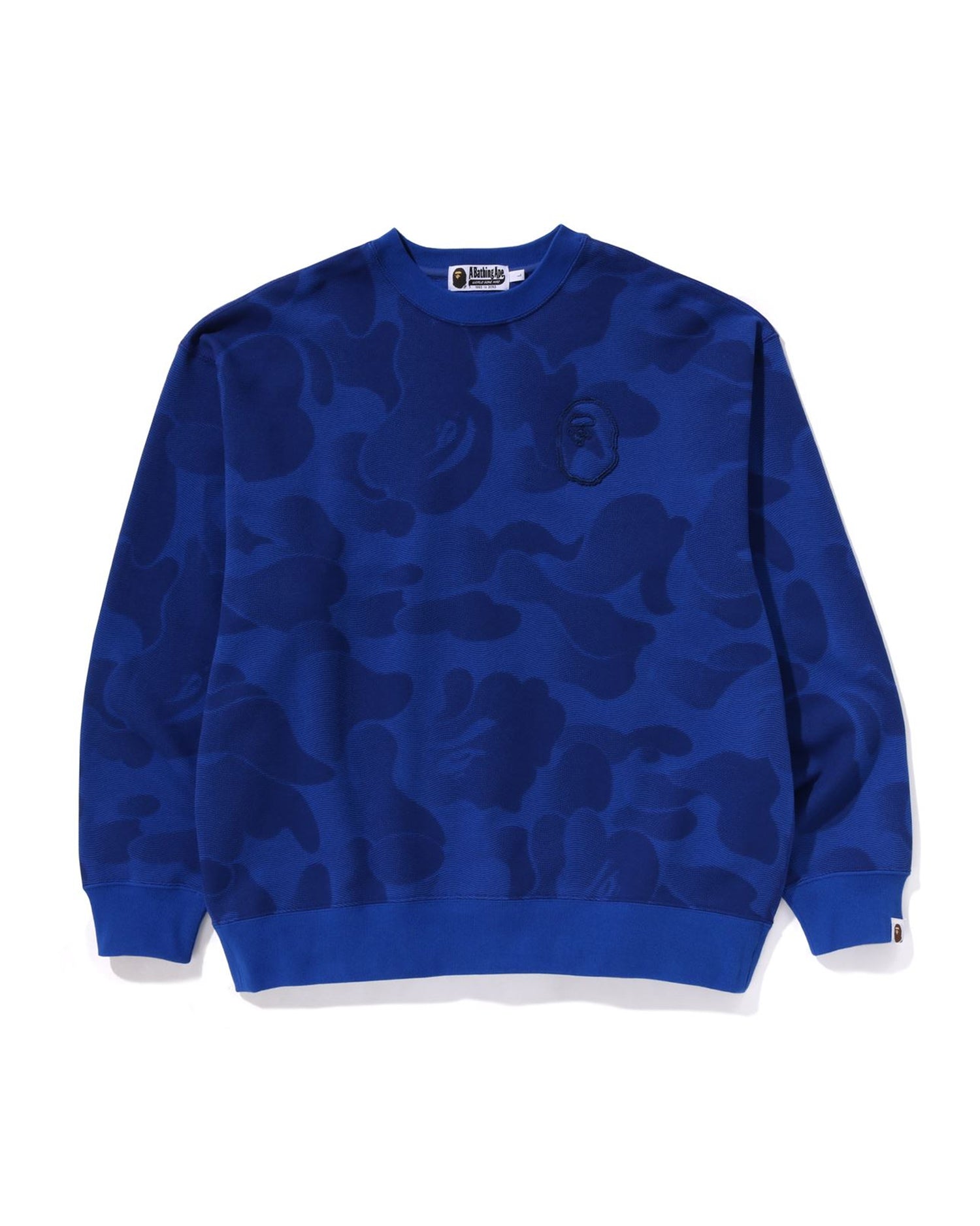 A BATHING APE® Ink Camo Ape Head Badge Crewneck | Bape