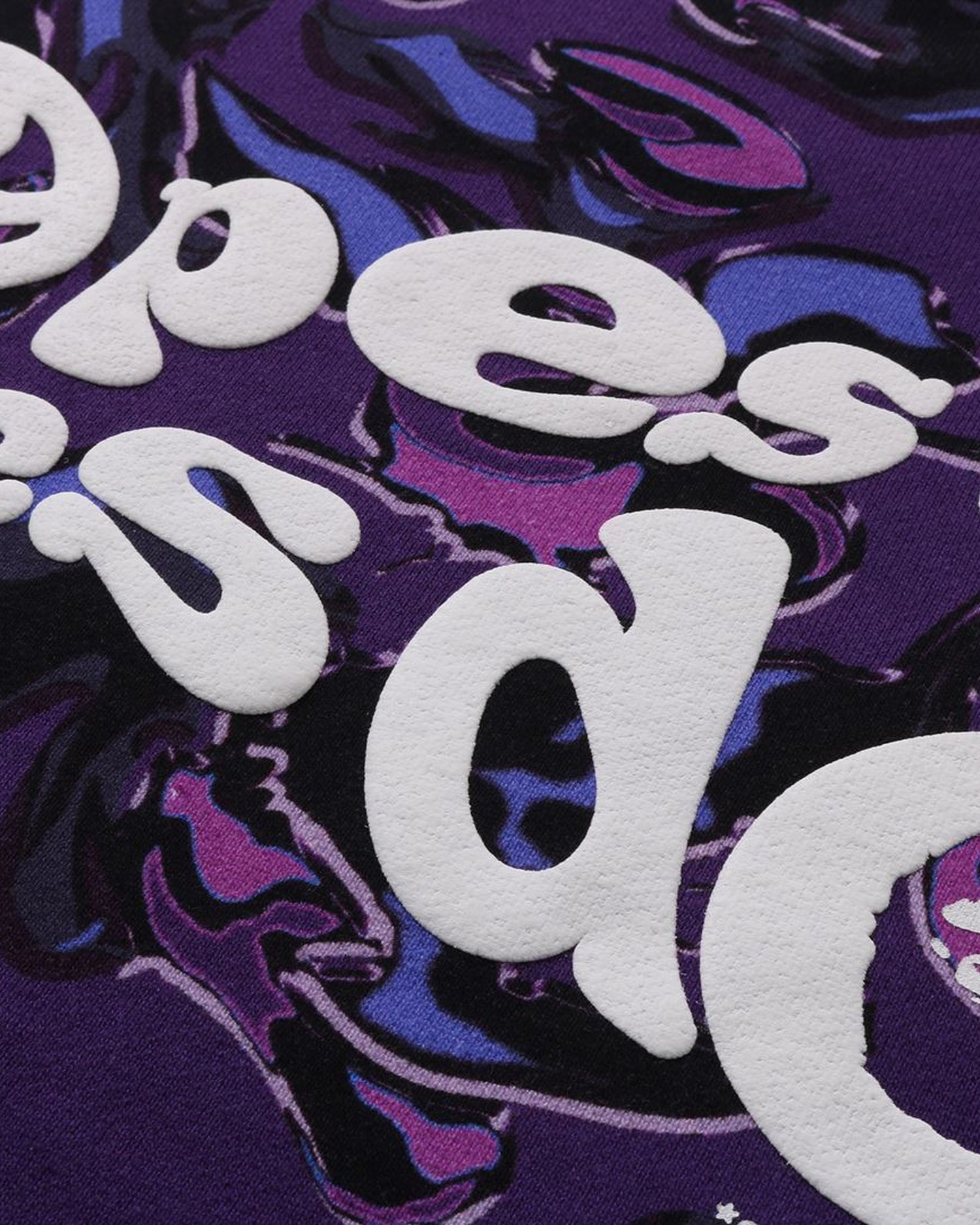 A BATHING APE® Marbling Camo Logo Relaxed Fit Crewneck