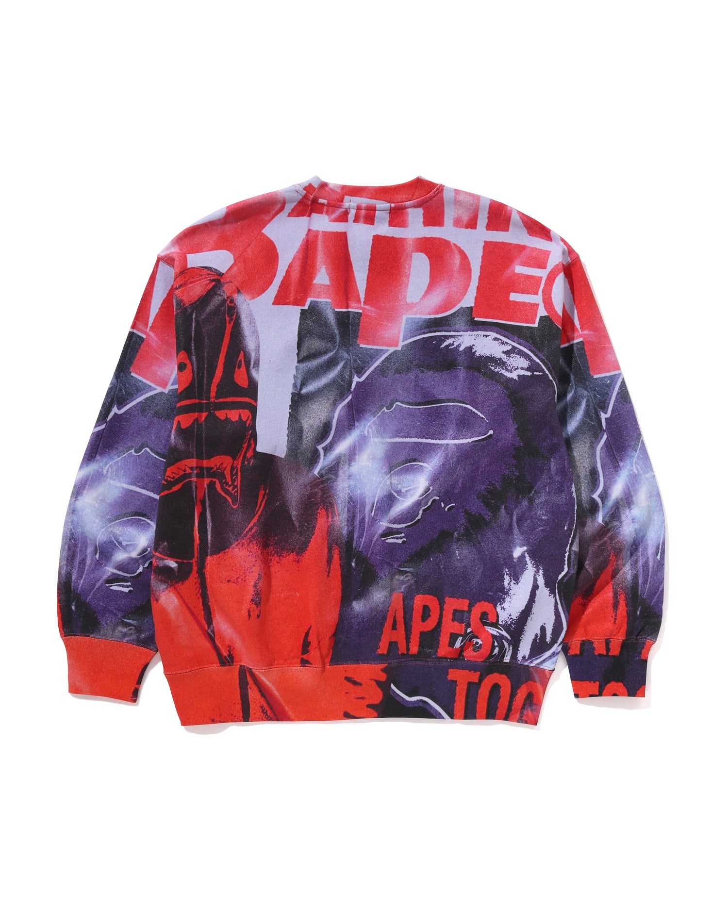 A BATHING APE® Overprint Relax Fit Crewneck Sweatshirt | Bape