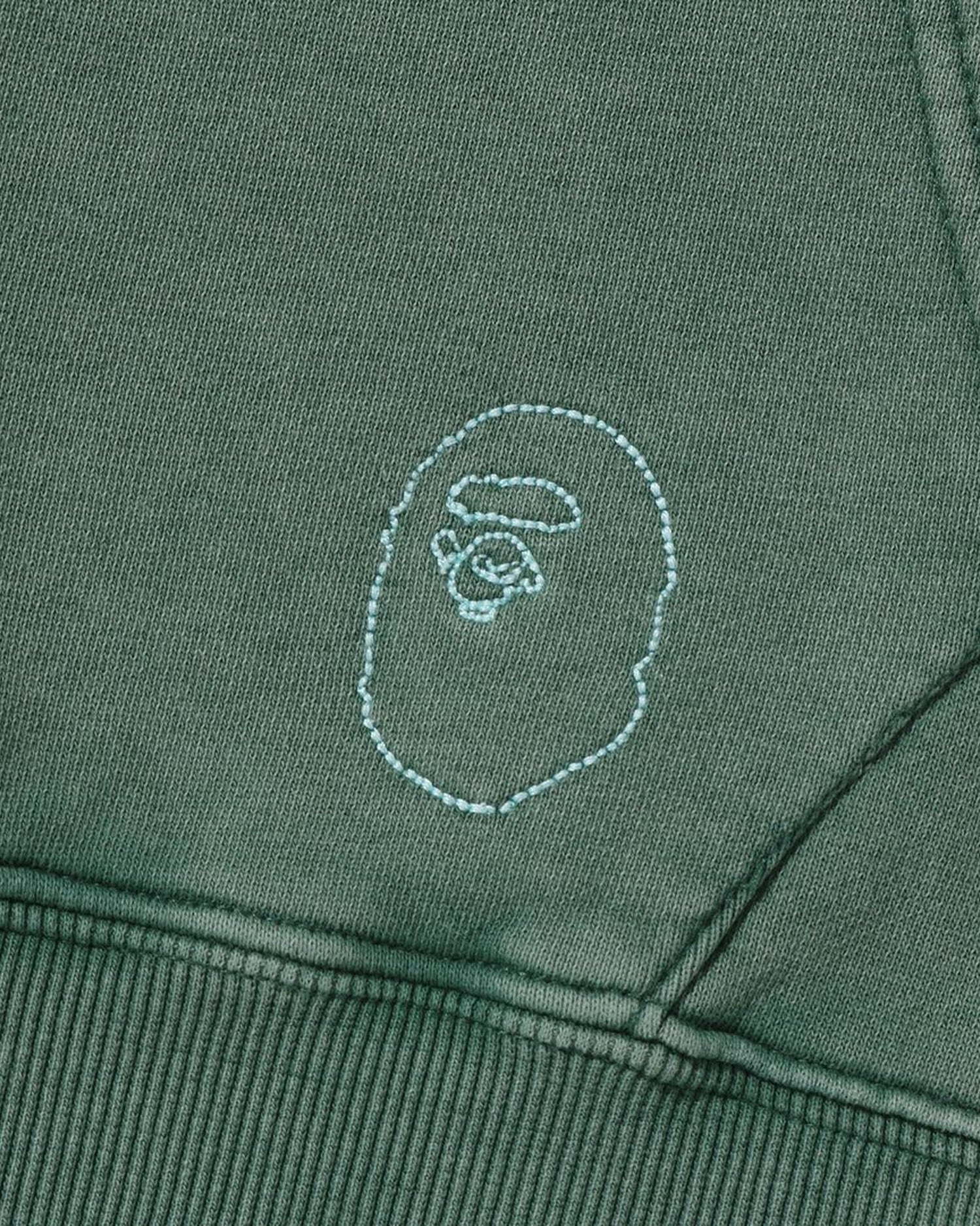 A BATHING APE® Washed Effect Relaxed Fit Pullover Hoodie