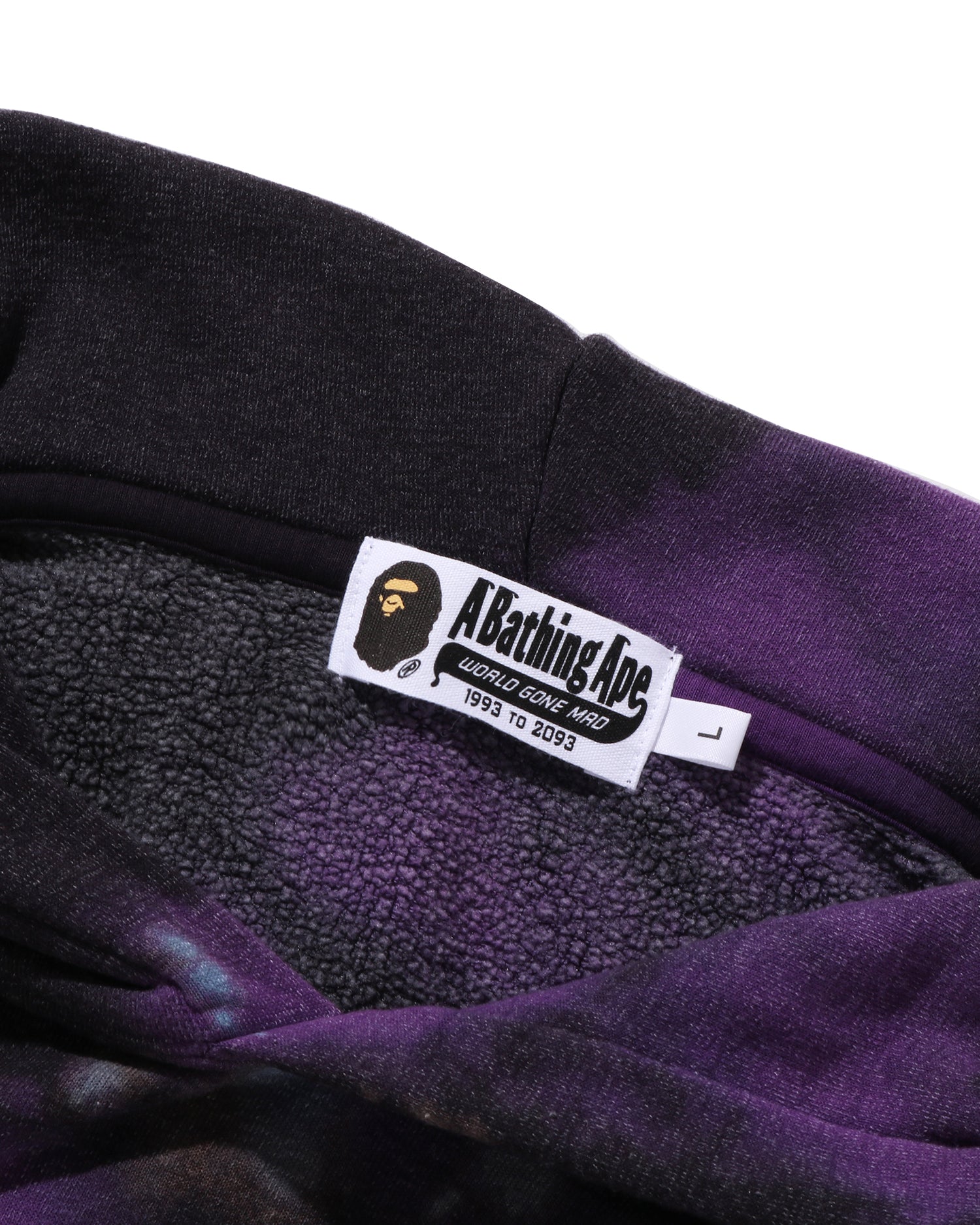 【A Bathing Ape】メンズ タイダイ カレッジ パーカー ブラック A BATHING APE® Tie Dye College Relaxed Fit Pullover Hoodie