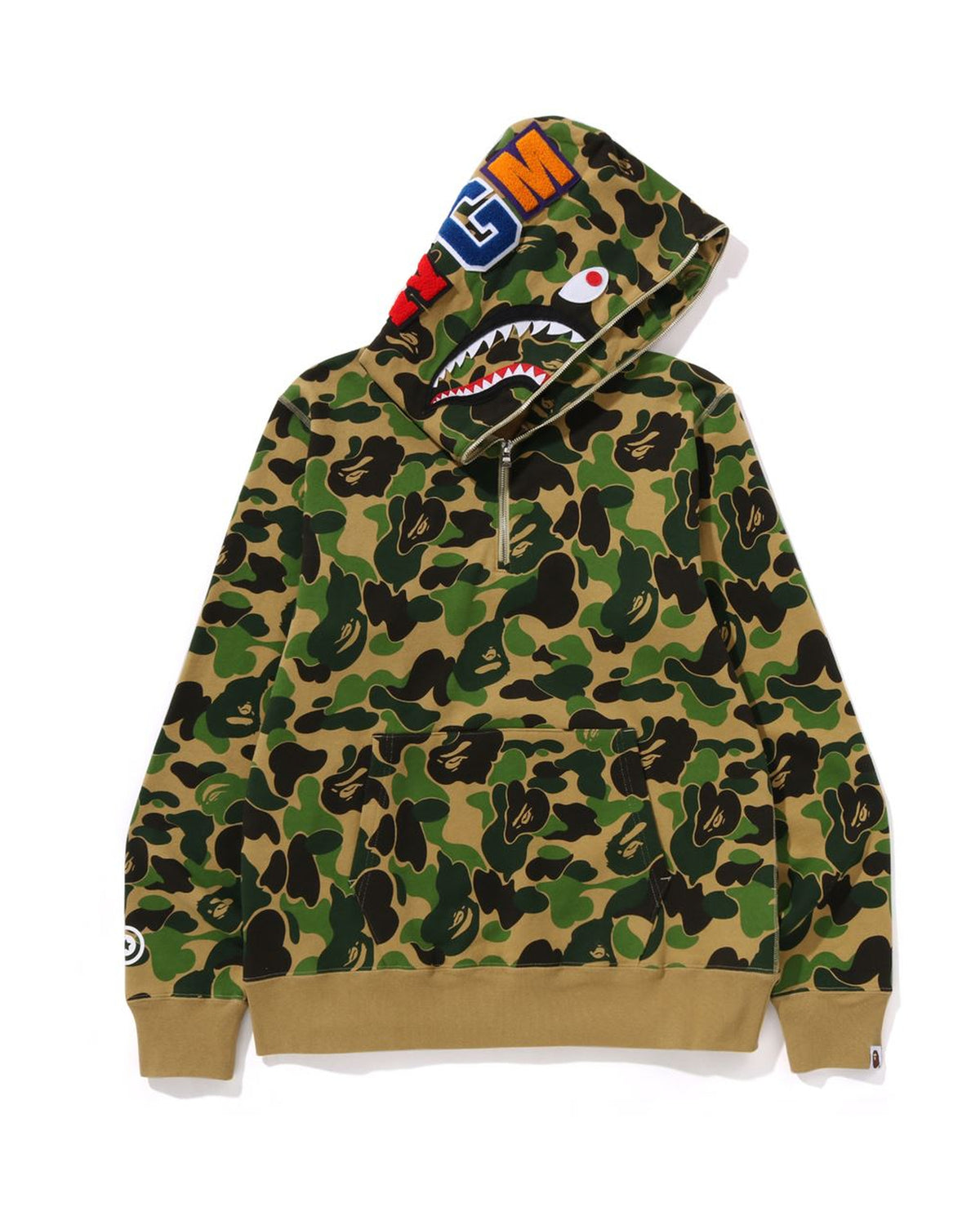 Half Bape Sweatshirts Bape Ape Hoodies Abc Camo Shark Half Zip