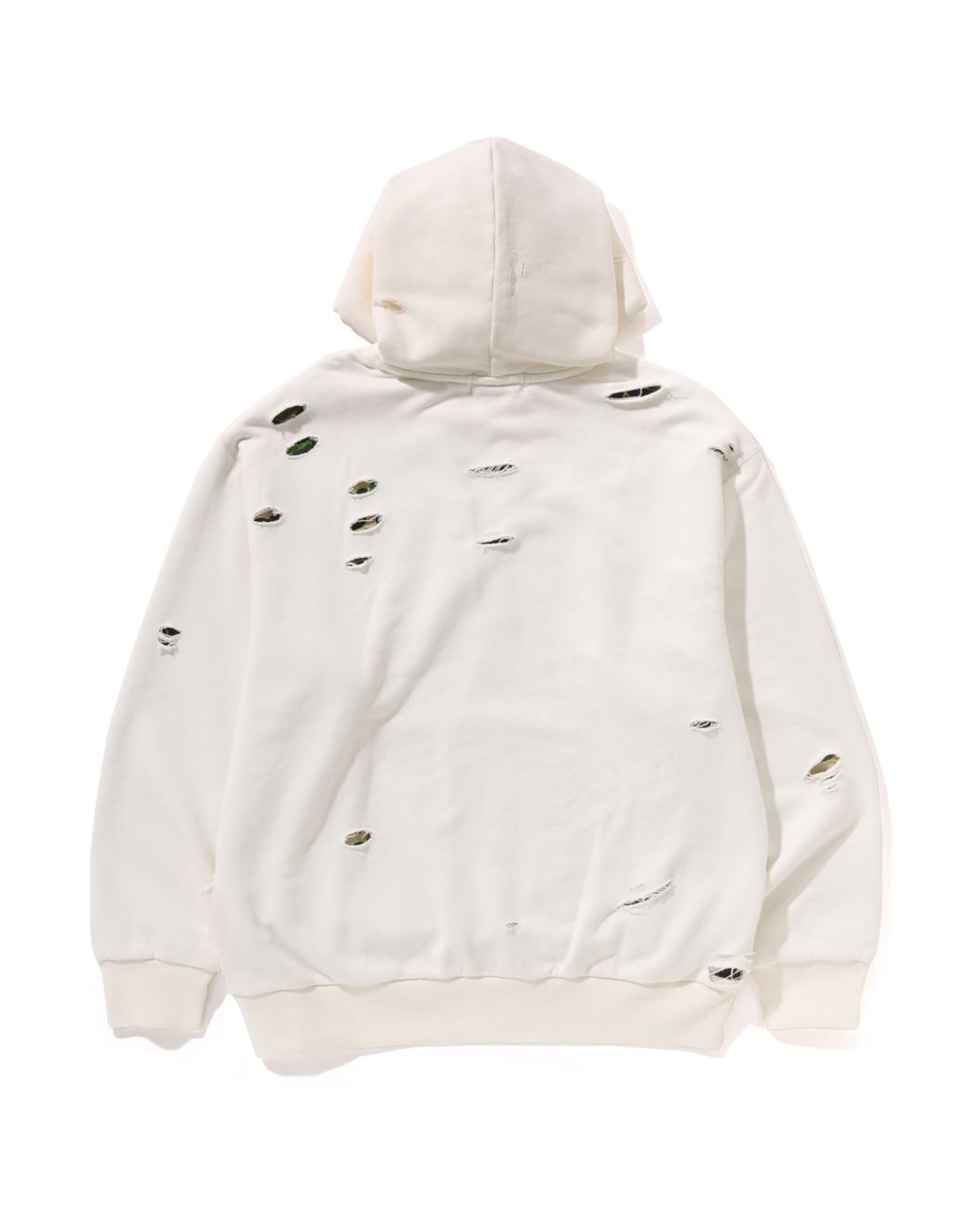 BAPE メンズフーディ A BATHING APE® Destroyed College Relaxed Fit Layered