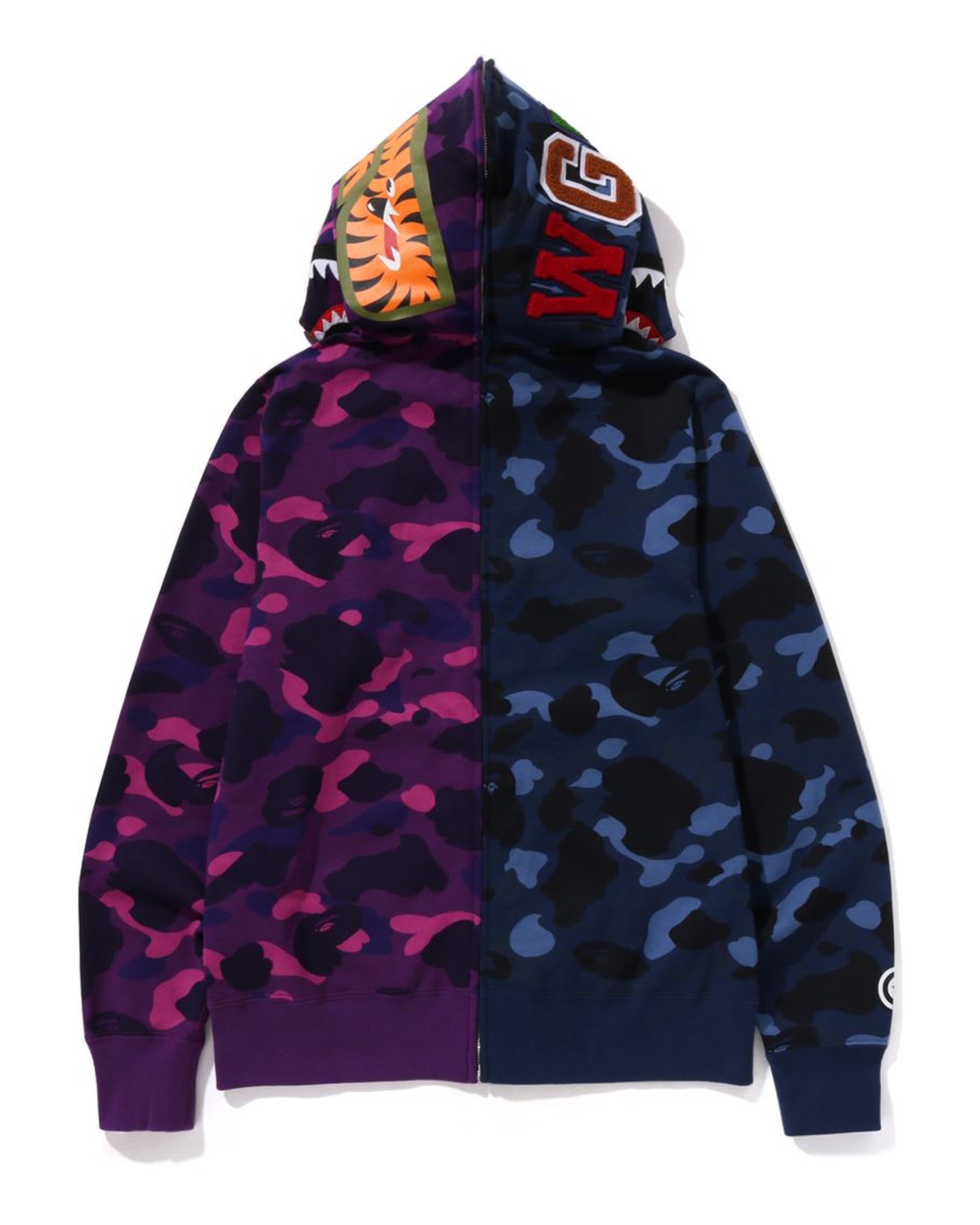 Pink and blue bape hoodie best sale