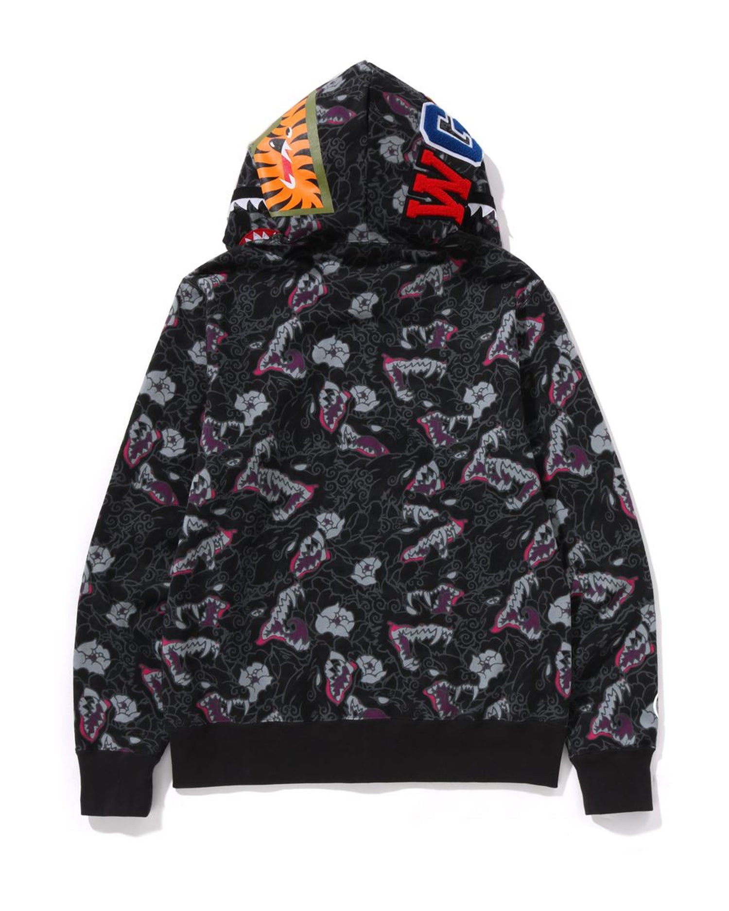 A BATHING APE Japanese Tattoo Camo Shark Fz Hoodie Bape official website INT.BAPE.COM