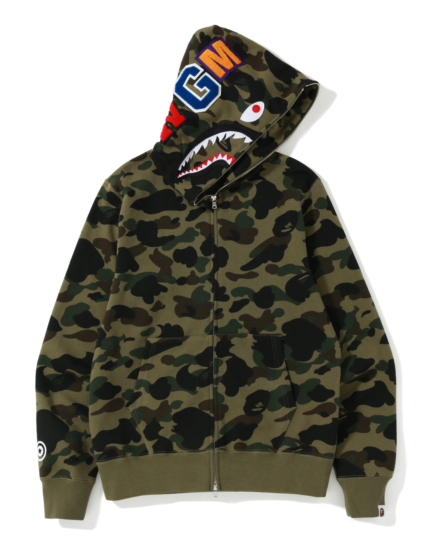 BAPE Fire Camo Shark Full Zip Hoodie 2024