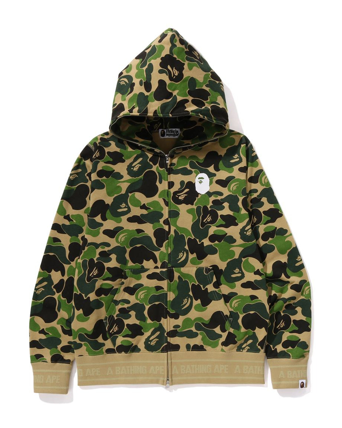 Bape Abc Bape For Cheap Abc Camo Logo Rib Full Zip Hoodie