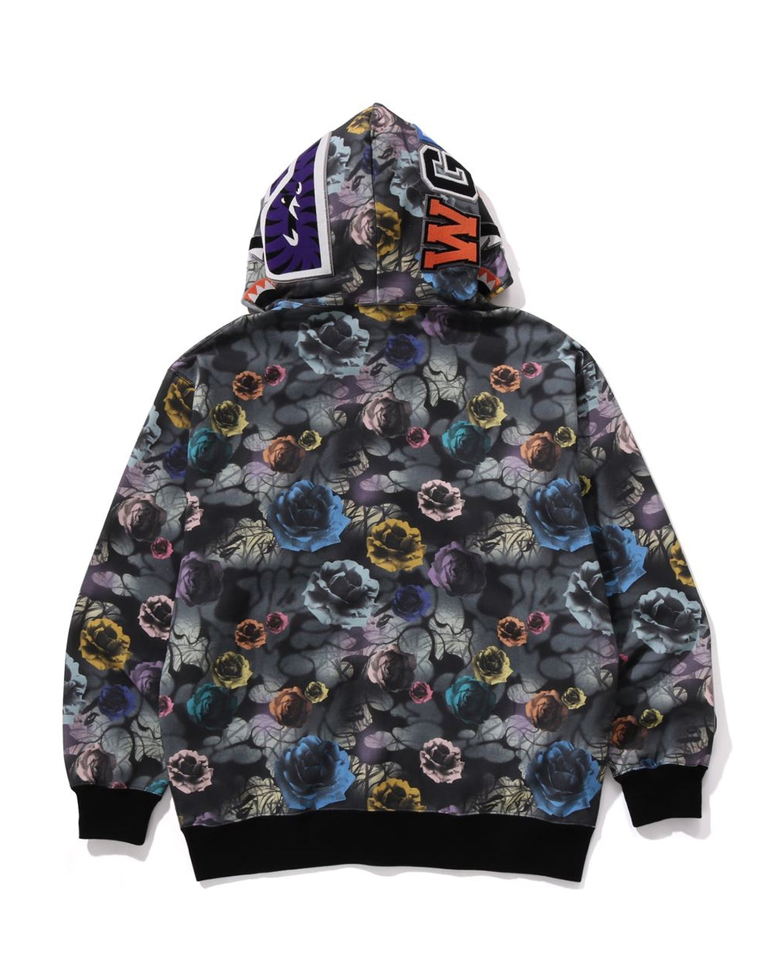 A BATHING APE Floral Camo Shark Relaxed Fit Full Zip Hoodie Bape official website INT.BAPE.COM