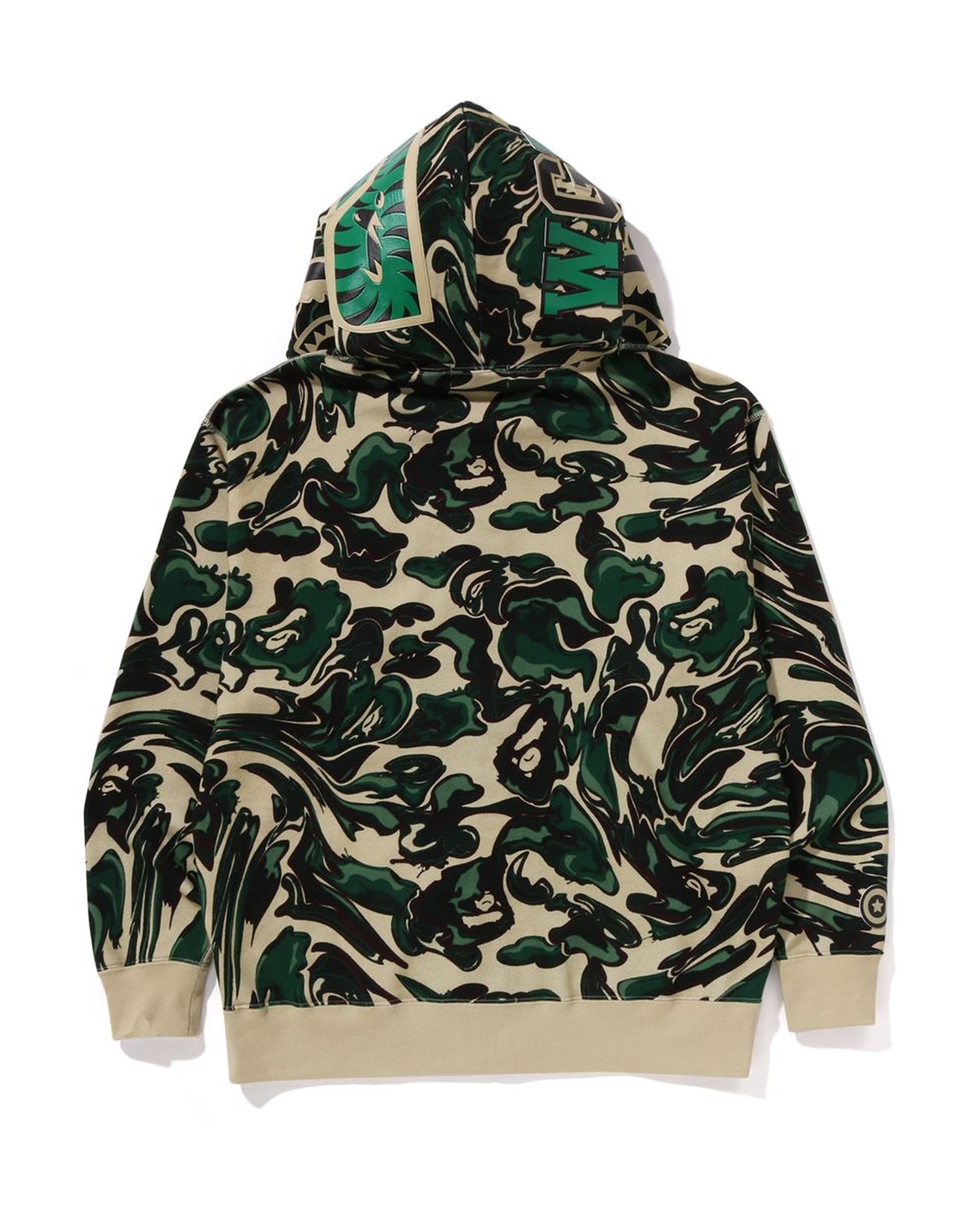 Marbling Camo Shark Relaxed Fit Full Zip Hoodie