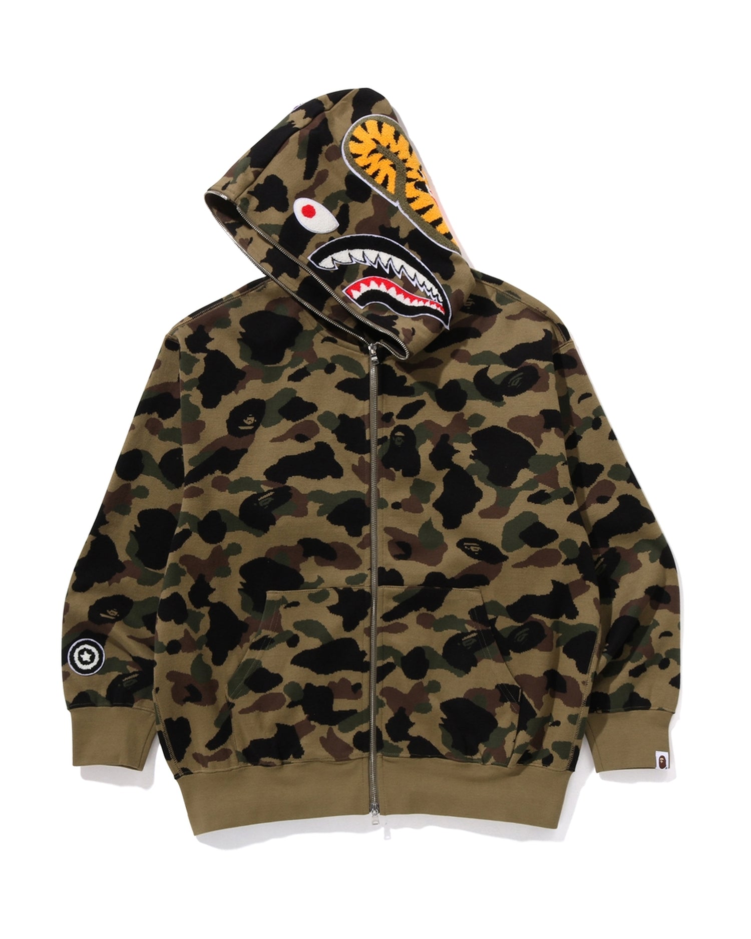 A BATHING APE® 1st Camo Jacquard Shark Hoodie | Bape