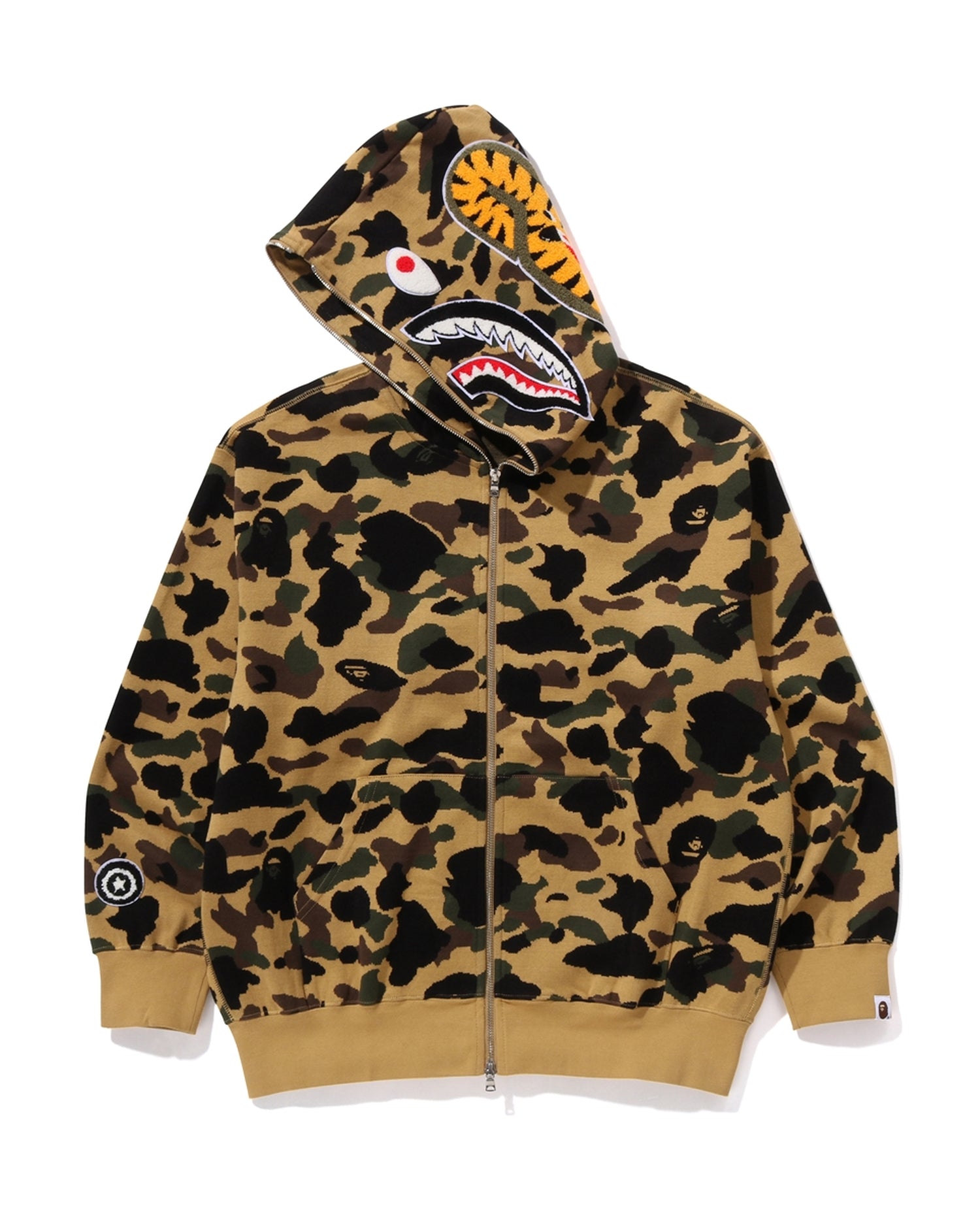 A BATHING APE® 1st Camo Jacquard Shark Hoodie | Bape