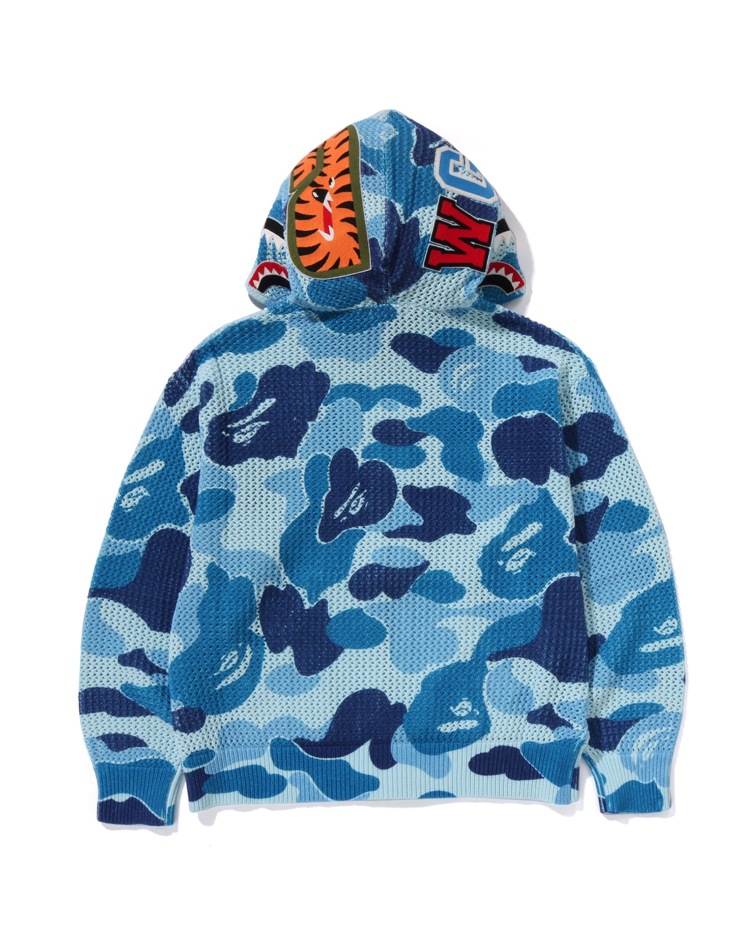 A BATHING APE® Abc Camo Crochet Relaxed Fit Shark Full Zip