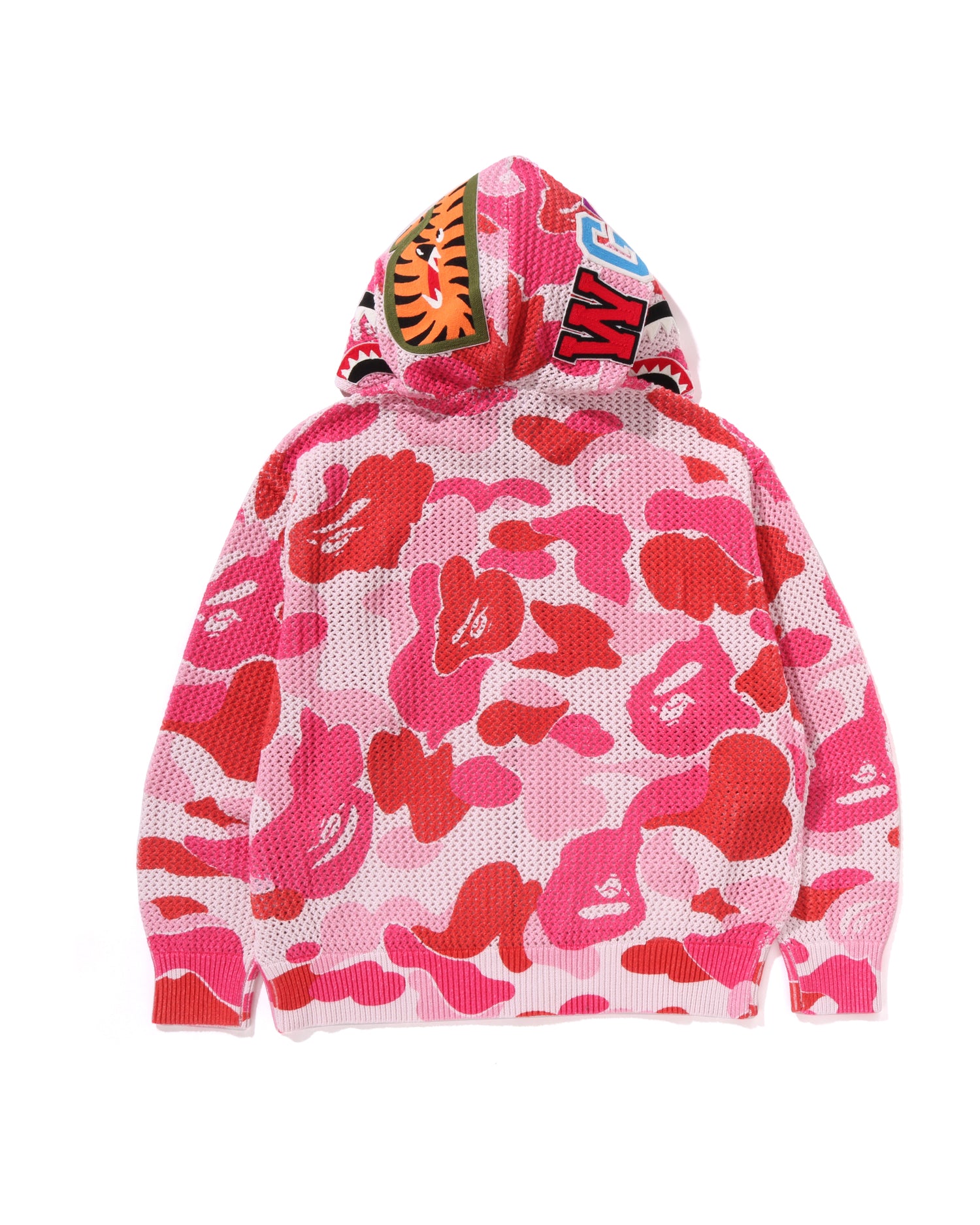 A BATHING APE® Abc Camo Crochet Relaxed Fit Shark Full Zip Hoodie