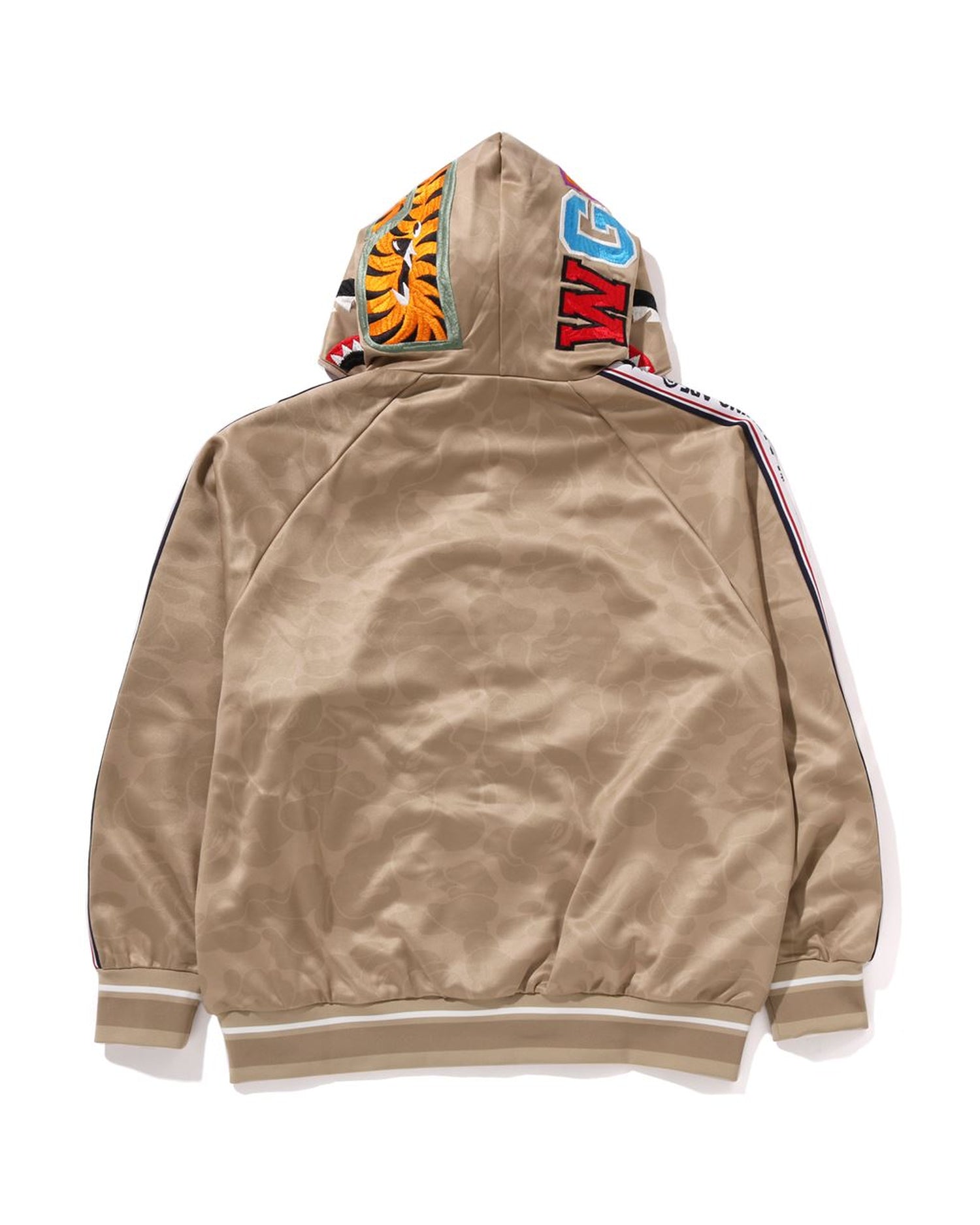 Solid Camo Relaxed Fit Shark Full Zip Hoodie