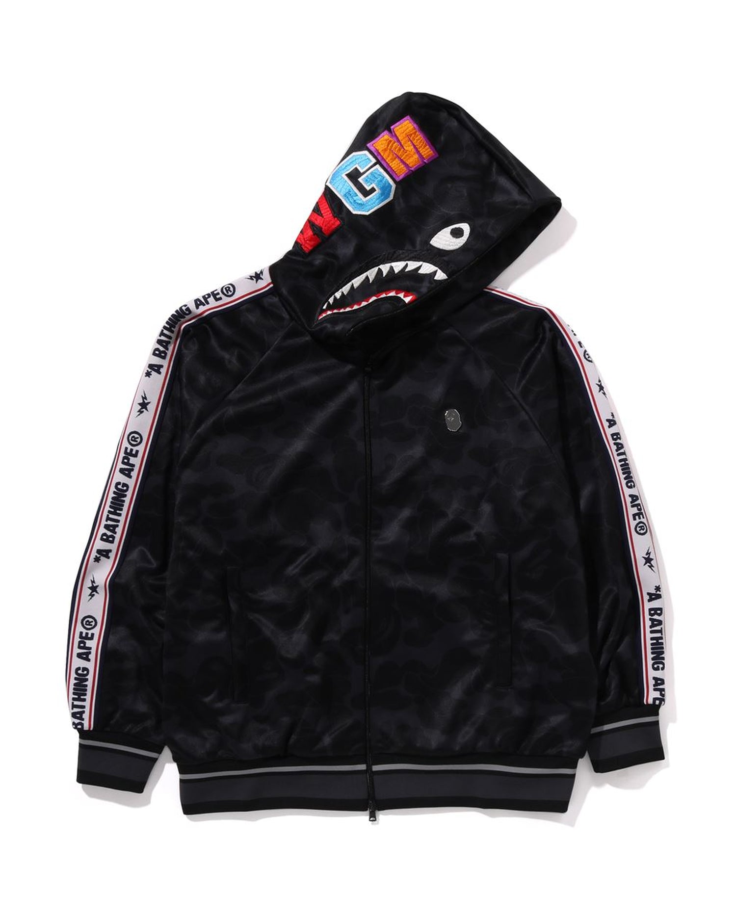 A BATHING APE® Solid Camo Relaxed Fit Shark Full Zip Hoodie