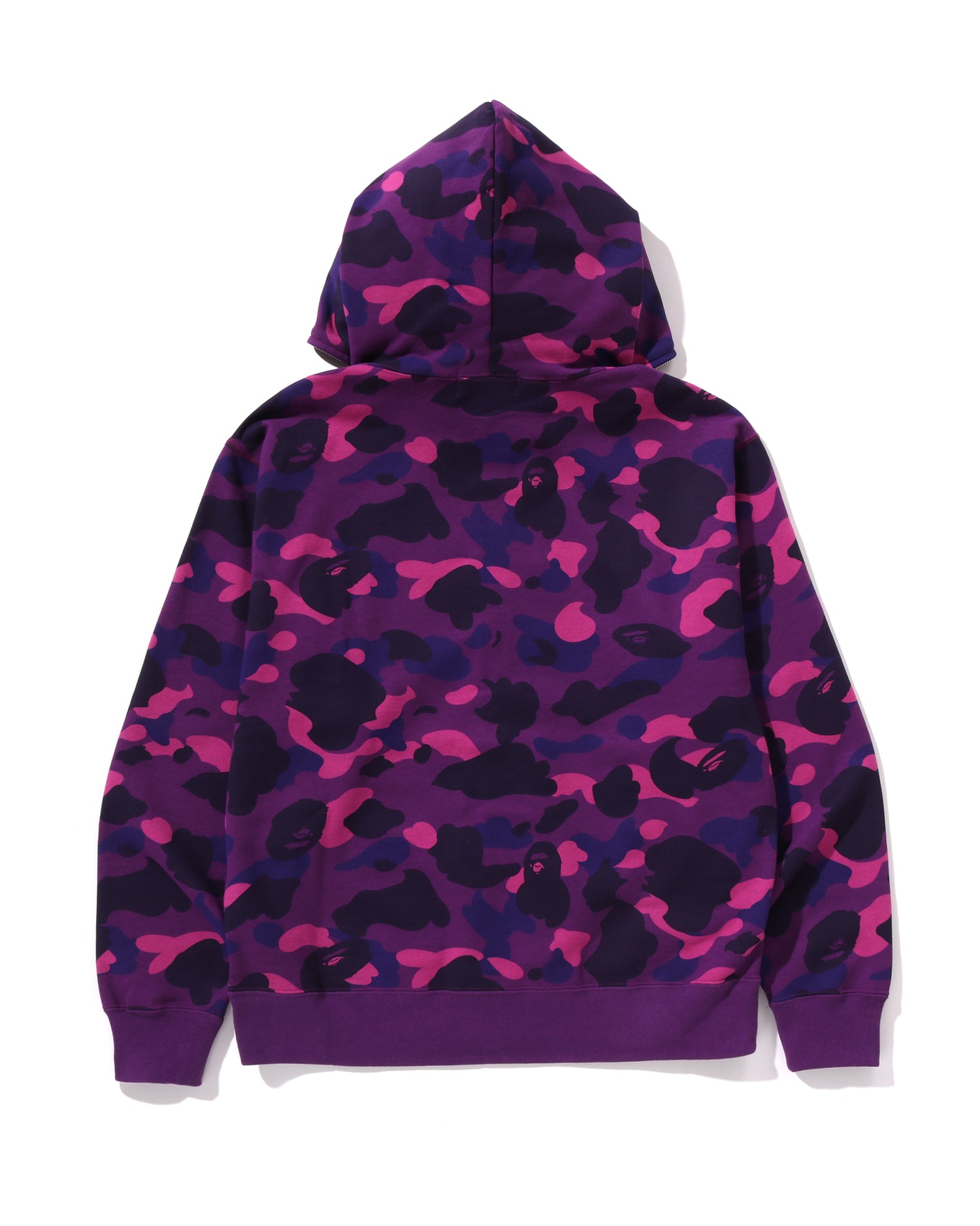 A BATHING APE® One Point Color Camo Cropped Full Zip Hoodie