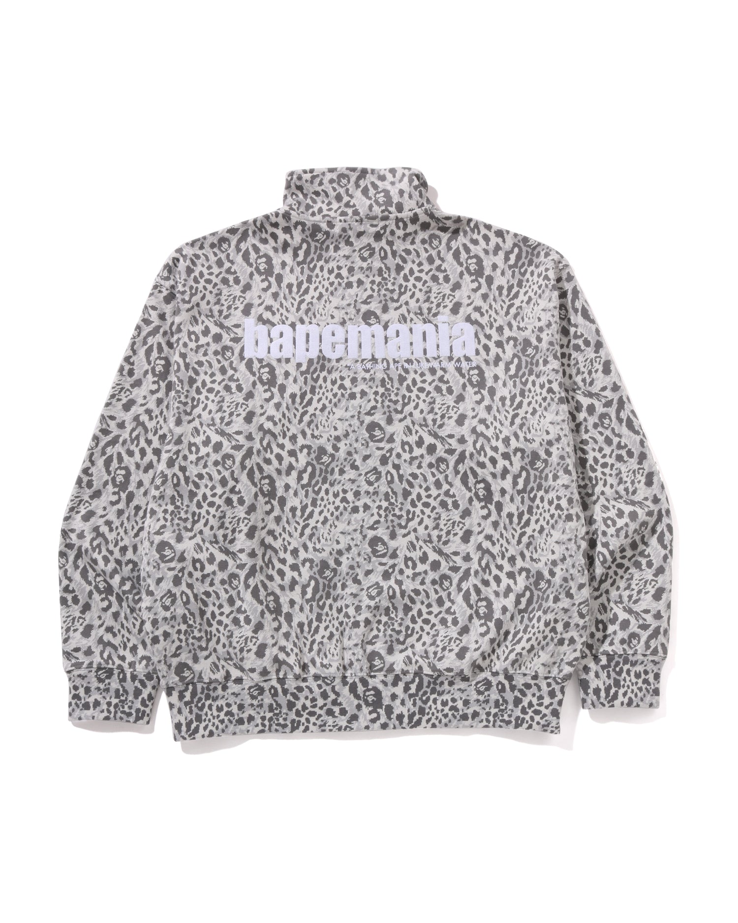 【希少】APE  PATTERN ZIP SWEAT SHIRT L WILD LEOPARD PATTERN RELAXED FIT HALF ZIP SWEATSHIRT MENS