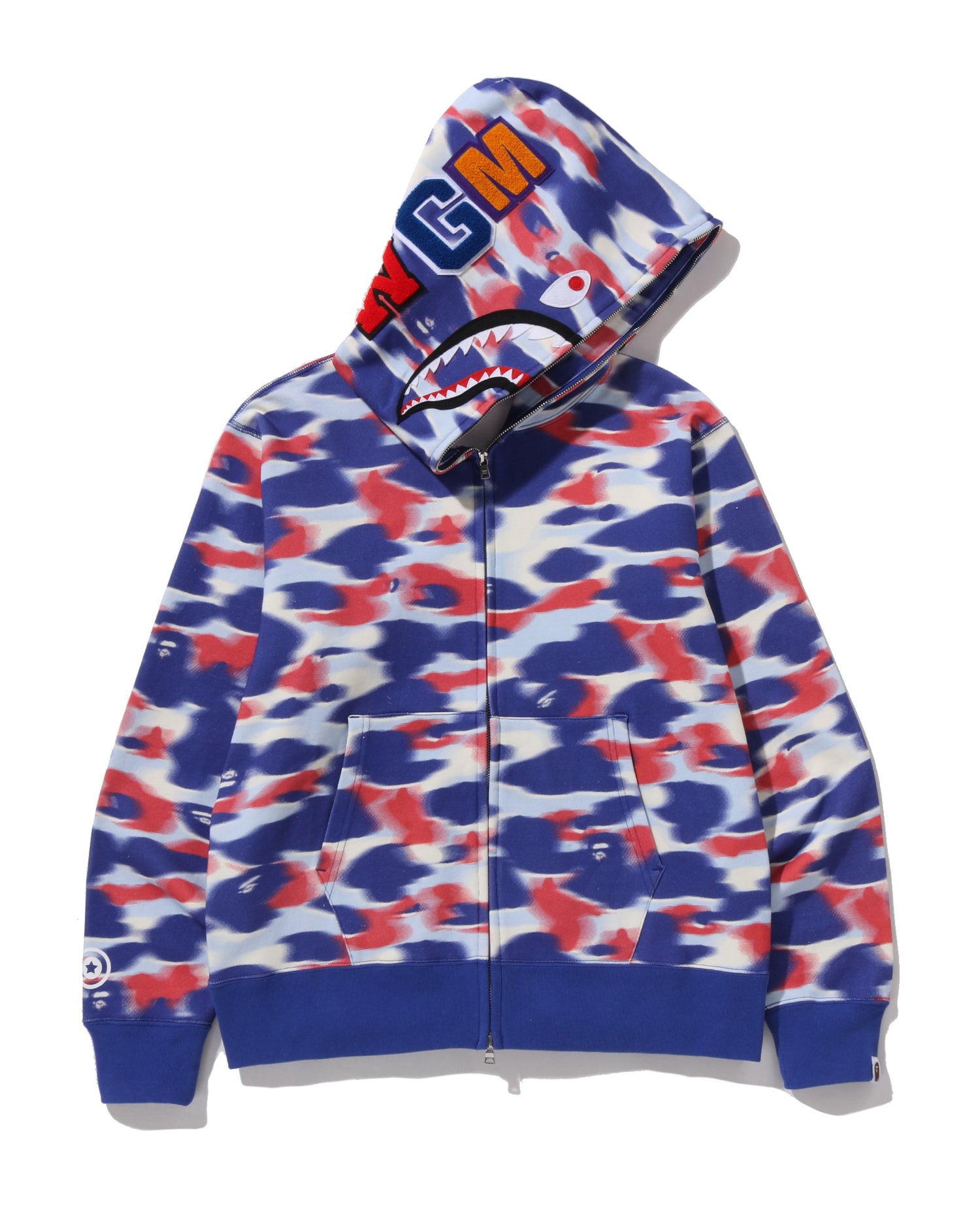 a bathing ape パーカー BAPE shark A BATHING APE® Screen Camo Shark Full Zip Hoodie | Bape official