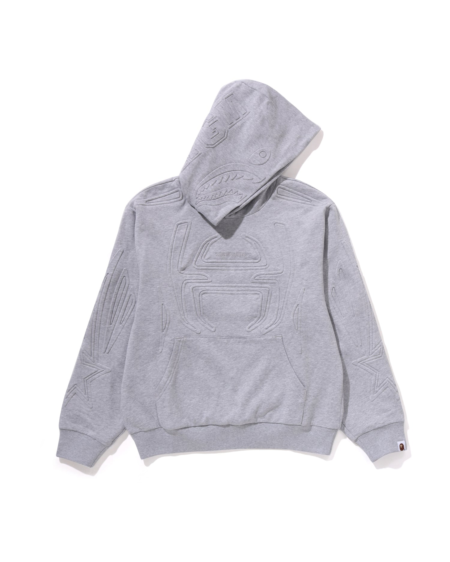 トップス Bathing Ape Hoodie Size S A BATHING APE® Kids Leather Jacket Print Shark Pullover