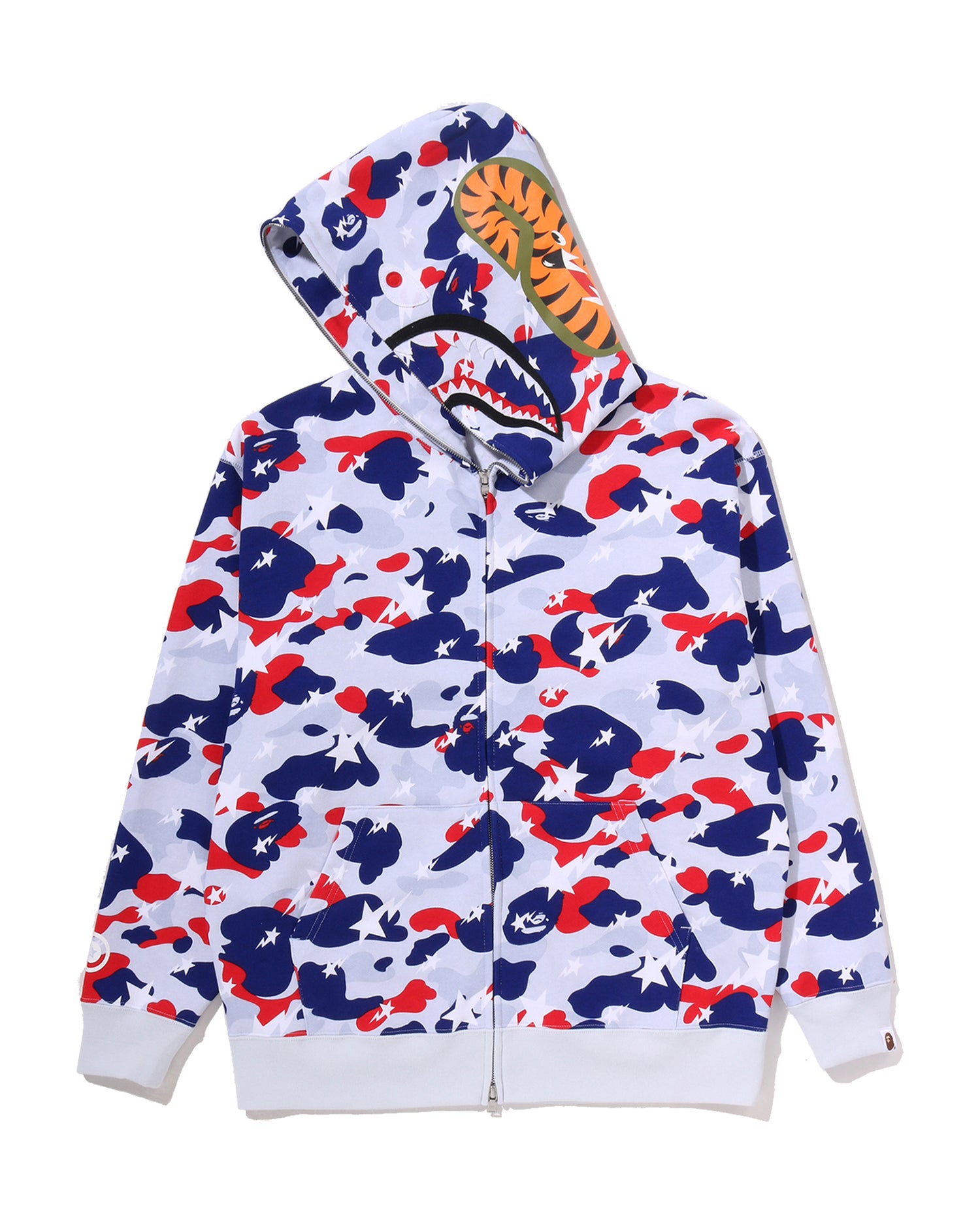 A BATHING APE® STA Strike Camo Shark Relaxed Fit Full Zip Hoodie