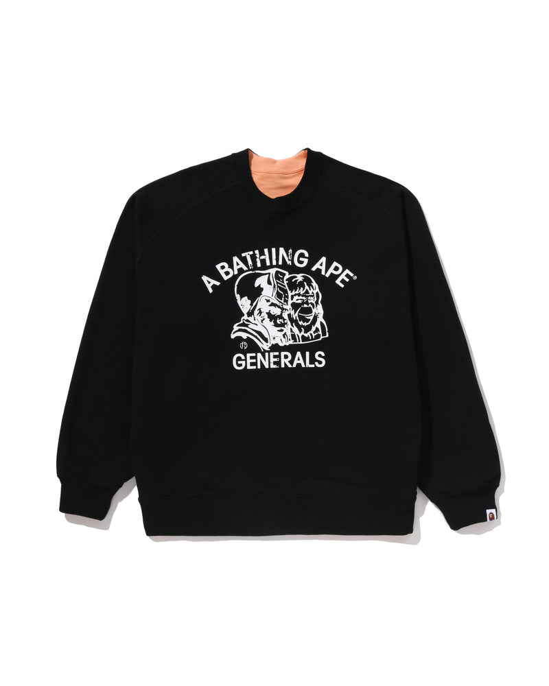 A BATHING APE® BAPE Logo Reversible Loose Fit Crewneck Sweatshirt 