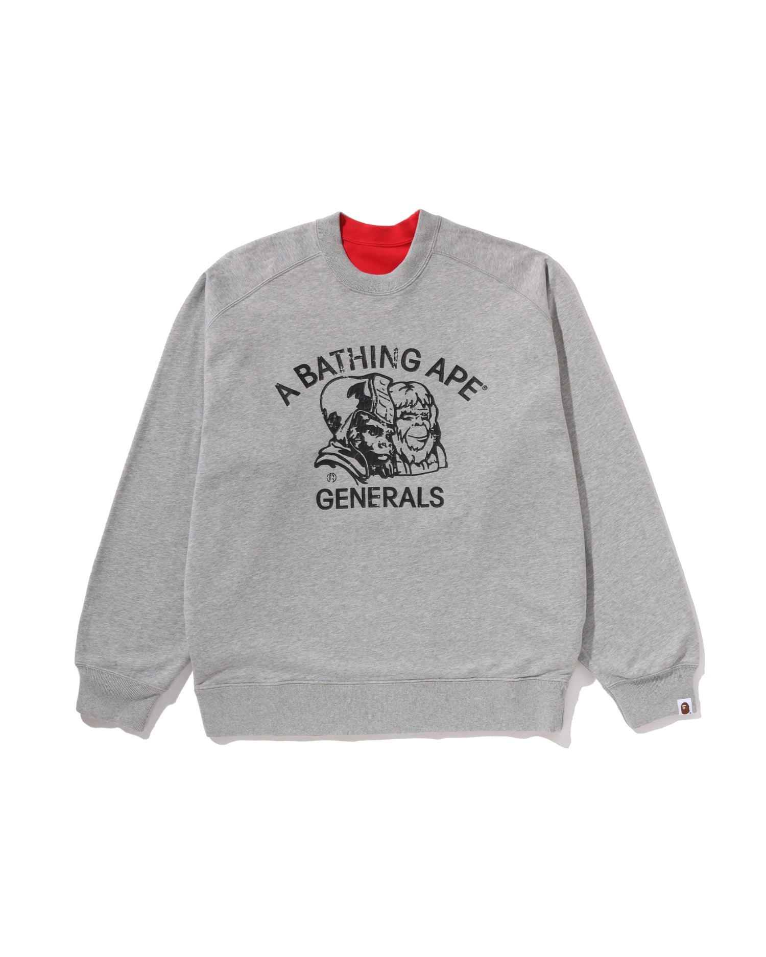 A BATHING APE® BAPE Logo Reversible Loose Fit Crewneck Sweatshirt