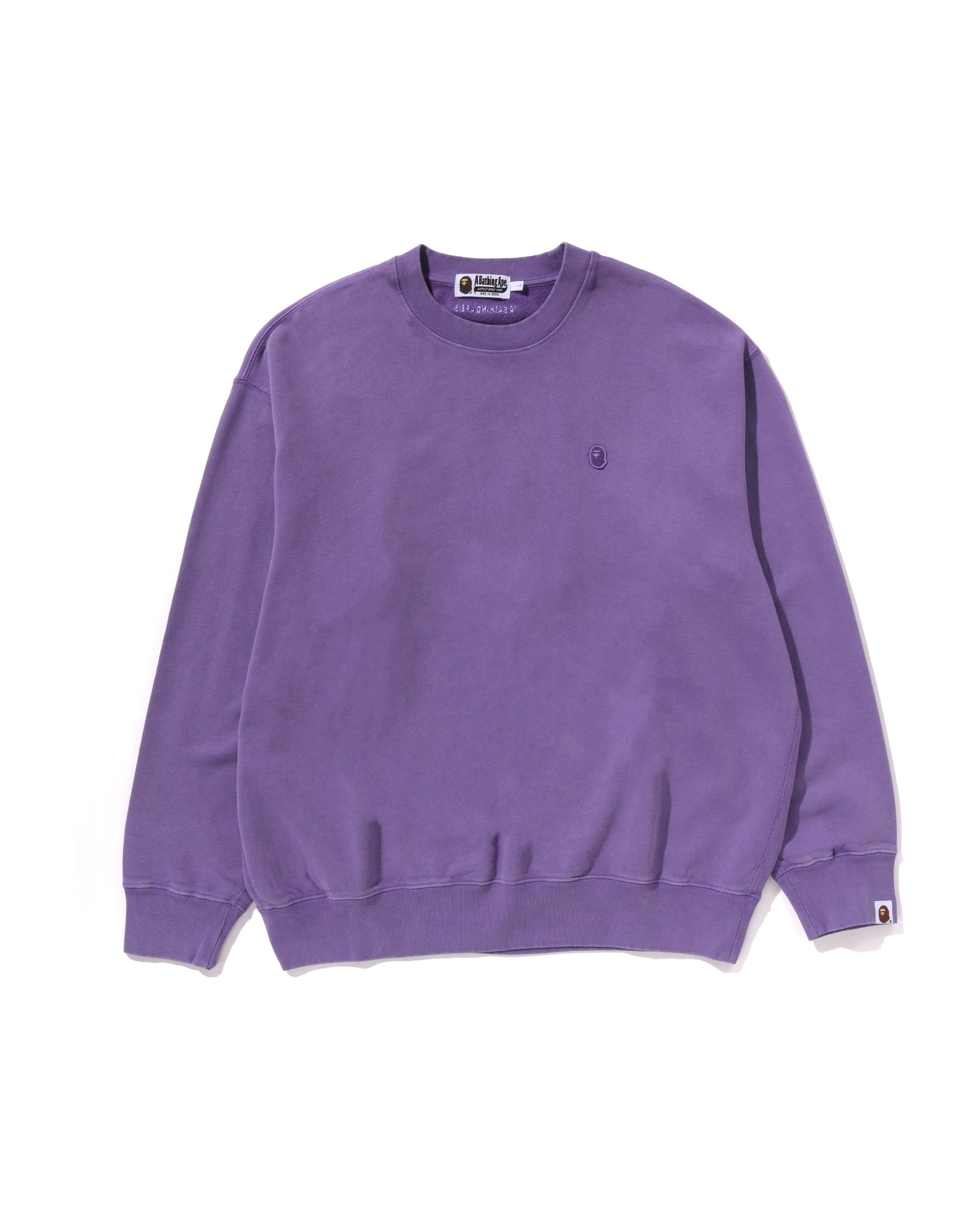 A BATHING APE® Garment Dye One Point Relaxed Fit Crewneck