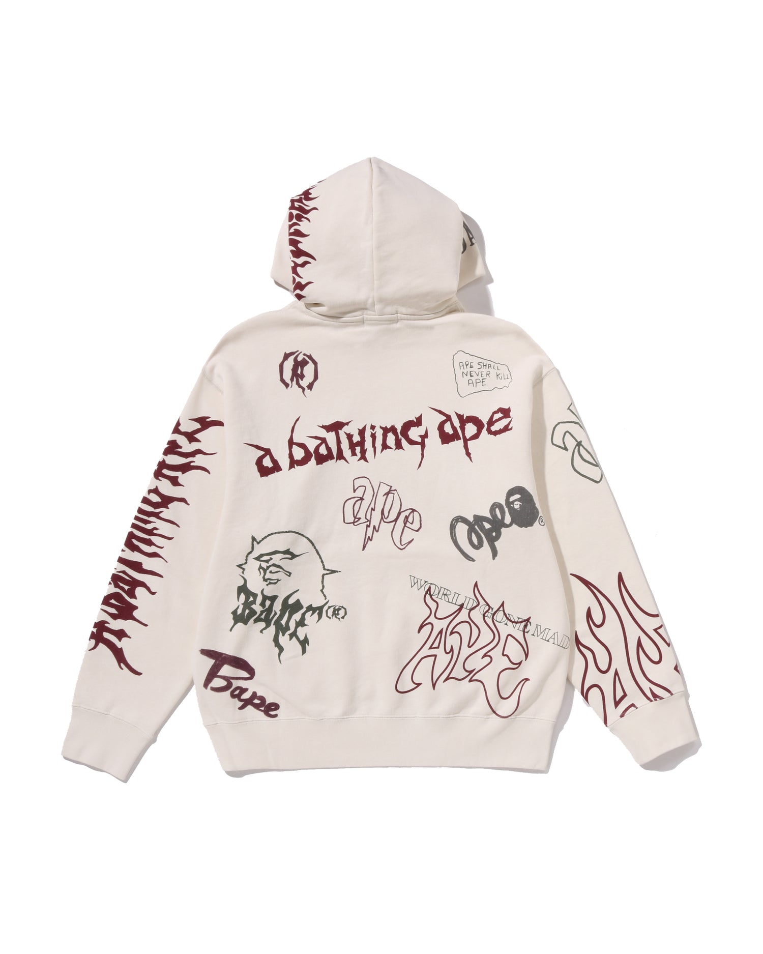 A BATHING APE® All Over Print Relaxed Fit Pullover Hoodie | Bape