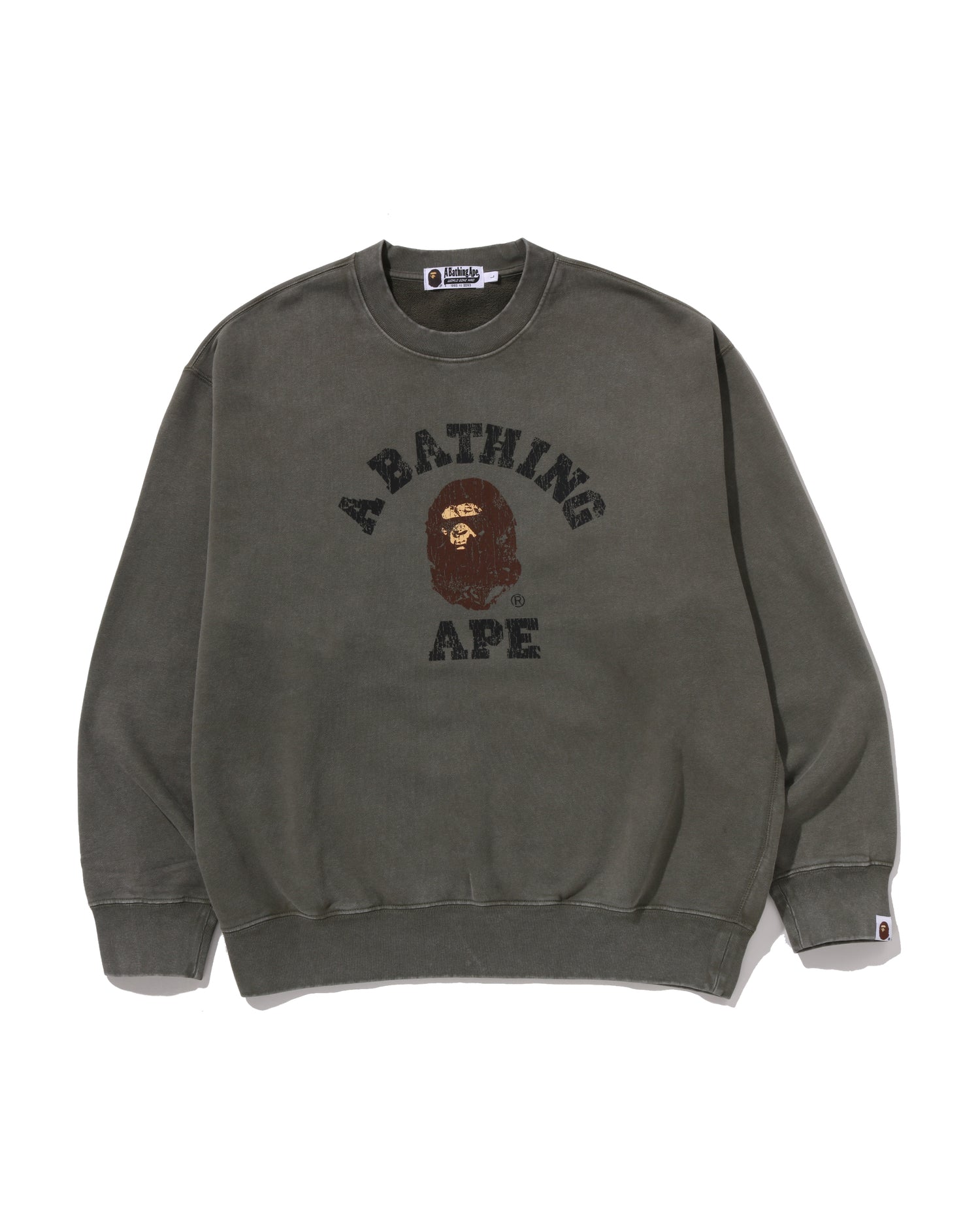 A BATHING APE - ゆた A BATHING APE® Garment Dye College Relaxed Fit Crewneck
