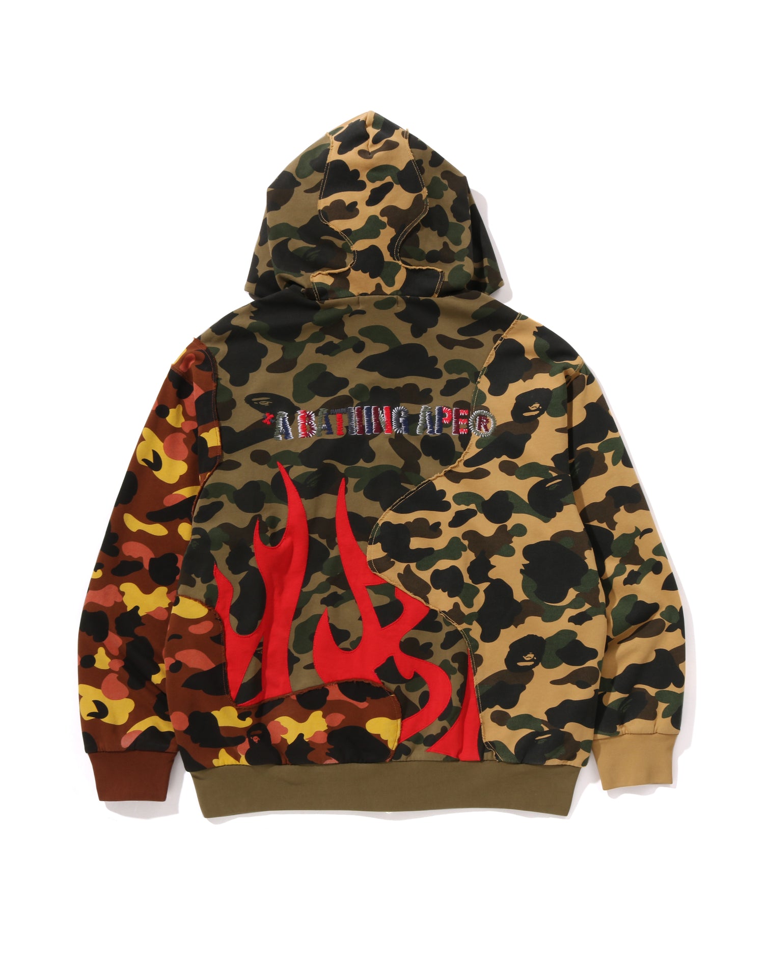 BAPE キャラクター柄 パーカー オレンジ　A Bathing Ape NEON color シャーク パーカー Sサイズ shark full zip hoodie a