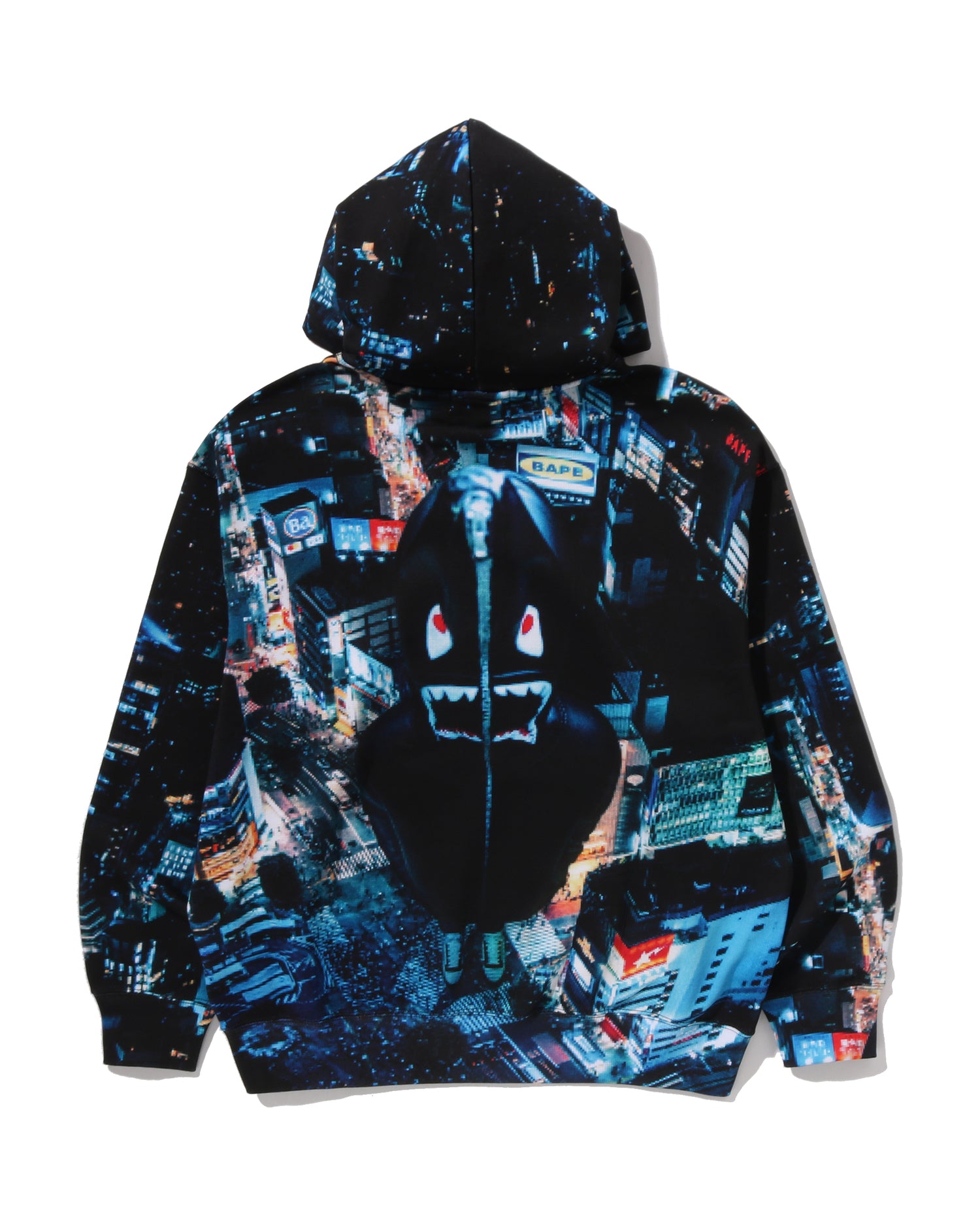 【BAPE】RELAXED FIT PULLOVER HOODIE A BATHING APE® Overall Print Crease Relaxed Fit Pullover Hoodie