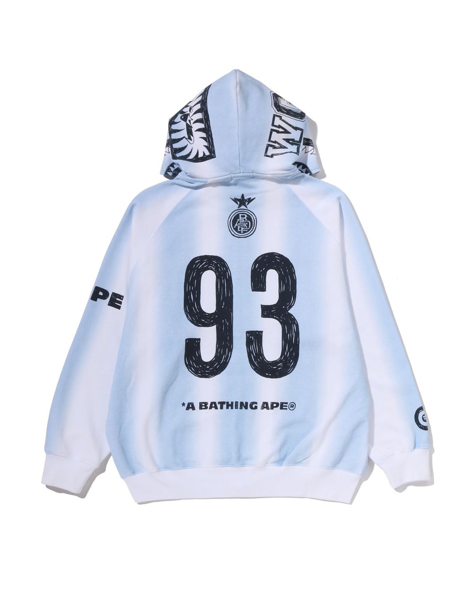 A BATHING APE® Hand Draw Football Shark Relaxed Fit Full Zip