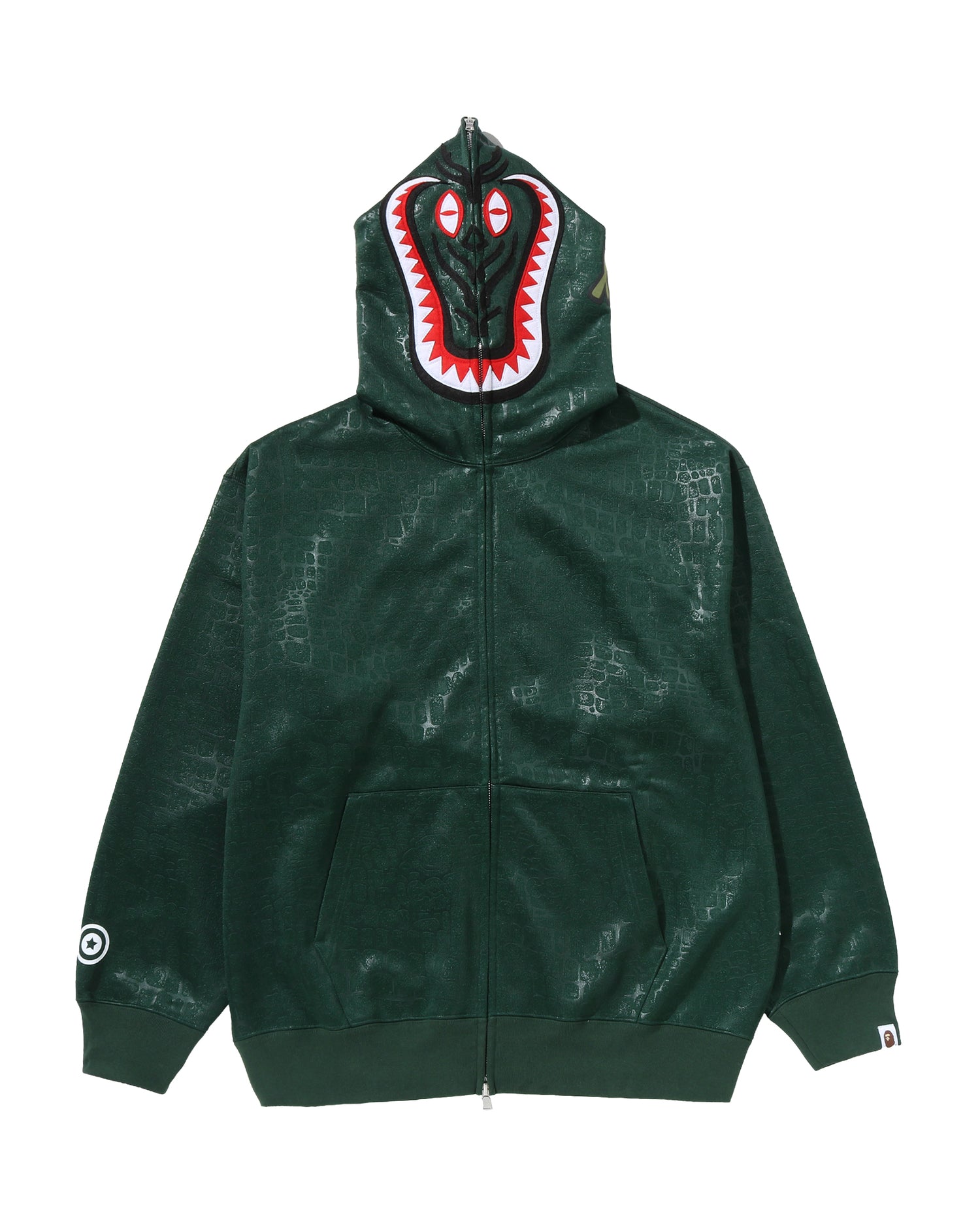 m-fridayページ A BATHING APE® Croc Pattern Crocodile Relaxed Fit Full Zip Hoodie
