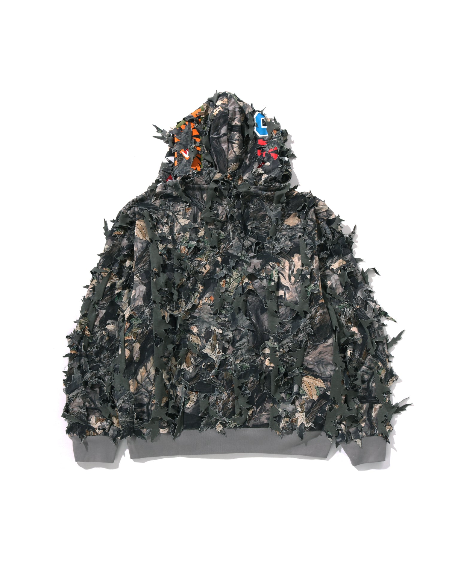 A BATHING APE® Tree Edge Camo Laser Cut Cropped Shark Full