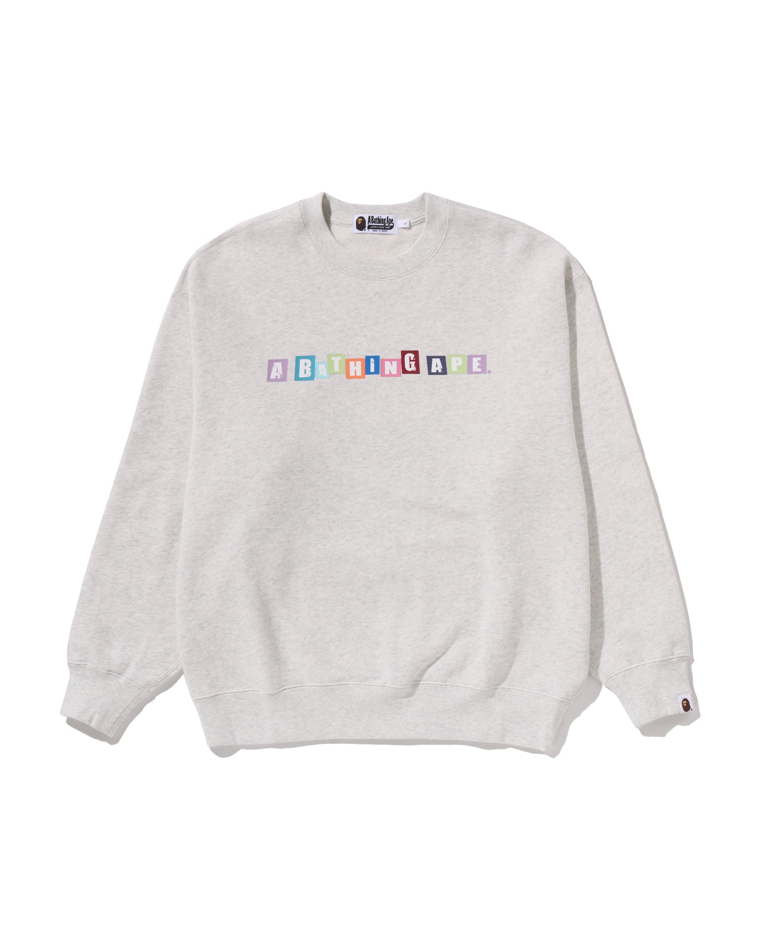 A BATHING APE® Bathing Ape Logo Relaxed Fit Crewneck Sweatshirt