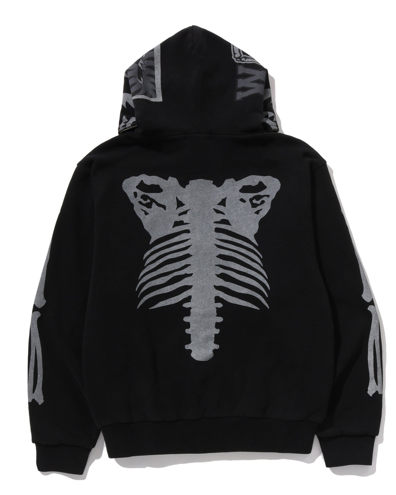 A BATHING APE® Skeleton Shark Heavy Washed Cropped Fit Full Zip