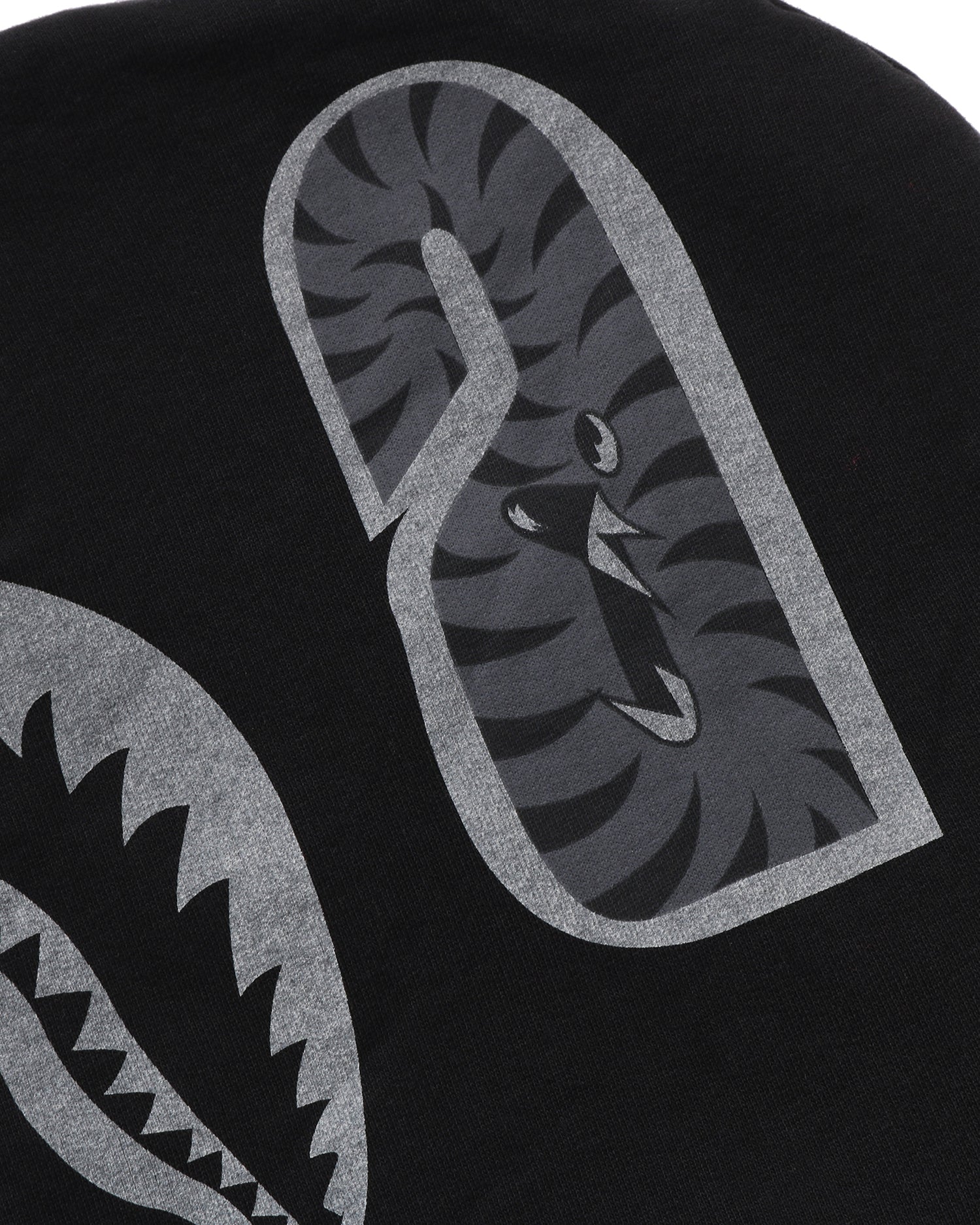 A BATHING APE® Skeleton Shark Heavy Washed Cropped Fit Full Zip