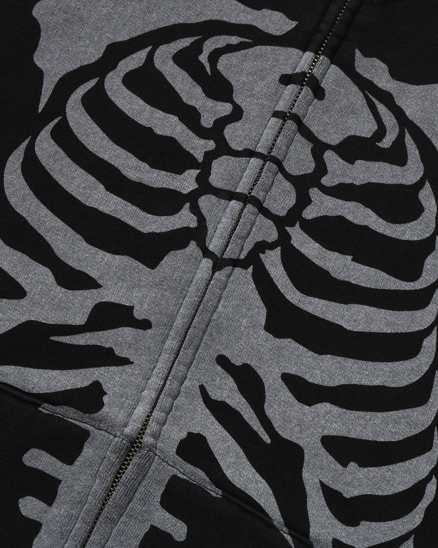 A BATHING APE® Skeleton Shark Heavy Washed Cropped Fit Full Zip