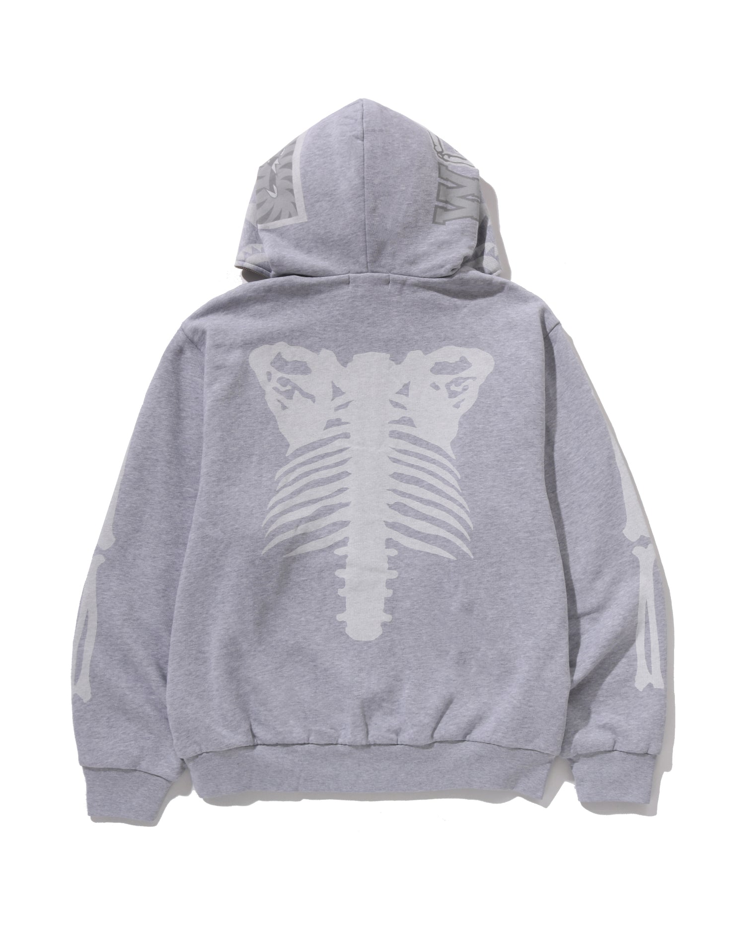A BATHING APE® Skeleton Shark Heavy Washed Cropped Fit Full Zip