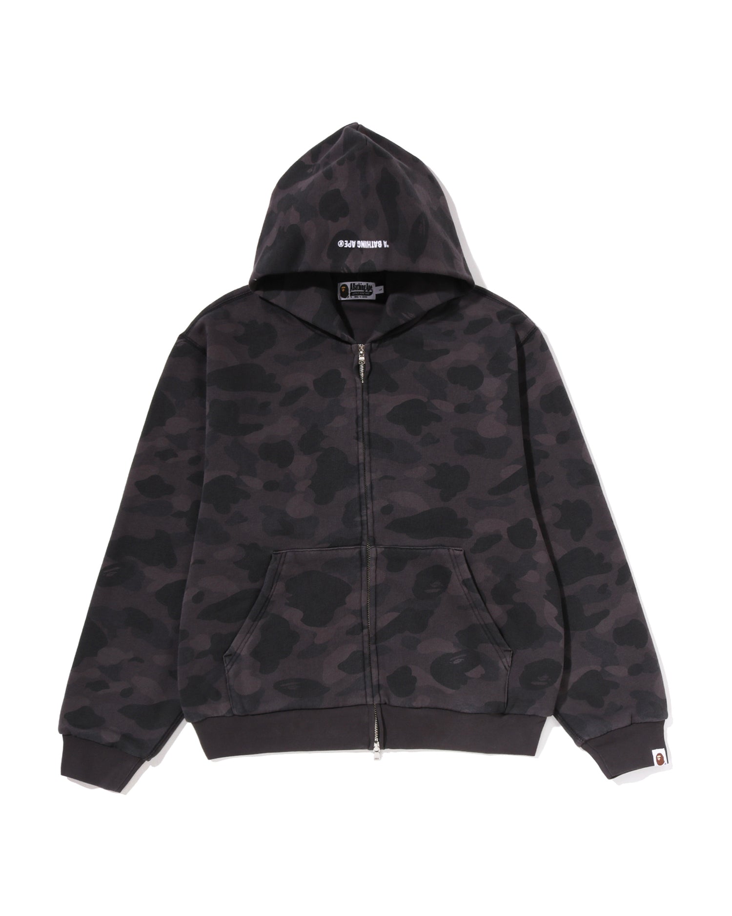 A BATHING APE® Color Camo Heavy Washed Cropped Fit Zip Hoodie