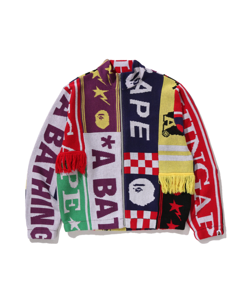 A BATHING APE® Scarf Pattern Regular Fit Track Jacket | Bape official ...