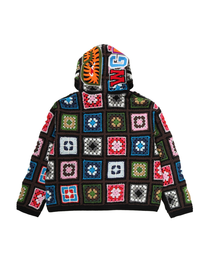 A BATHING APE® Multi Logo Crochet Shark Realxed Fit Hoodie | Bape ...
