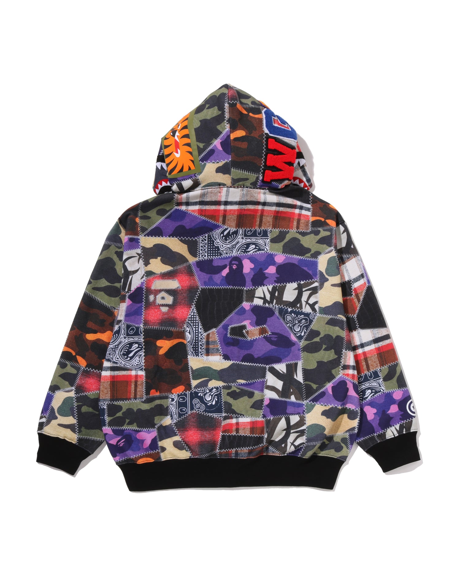 A BATHING APE® Crazy Patch Shark Full Zip Hoodie | Bape official