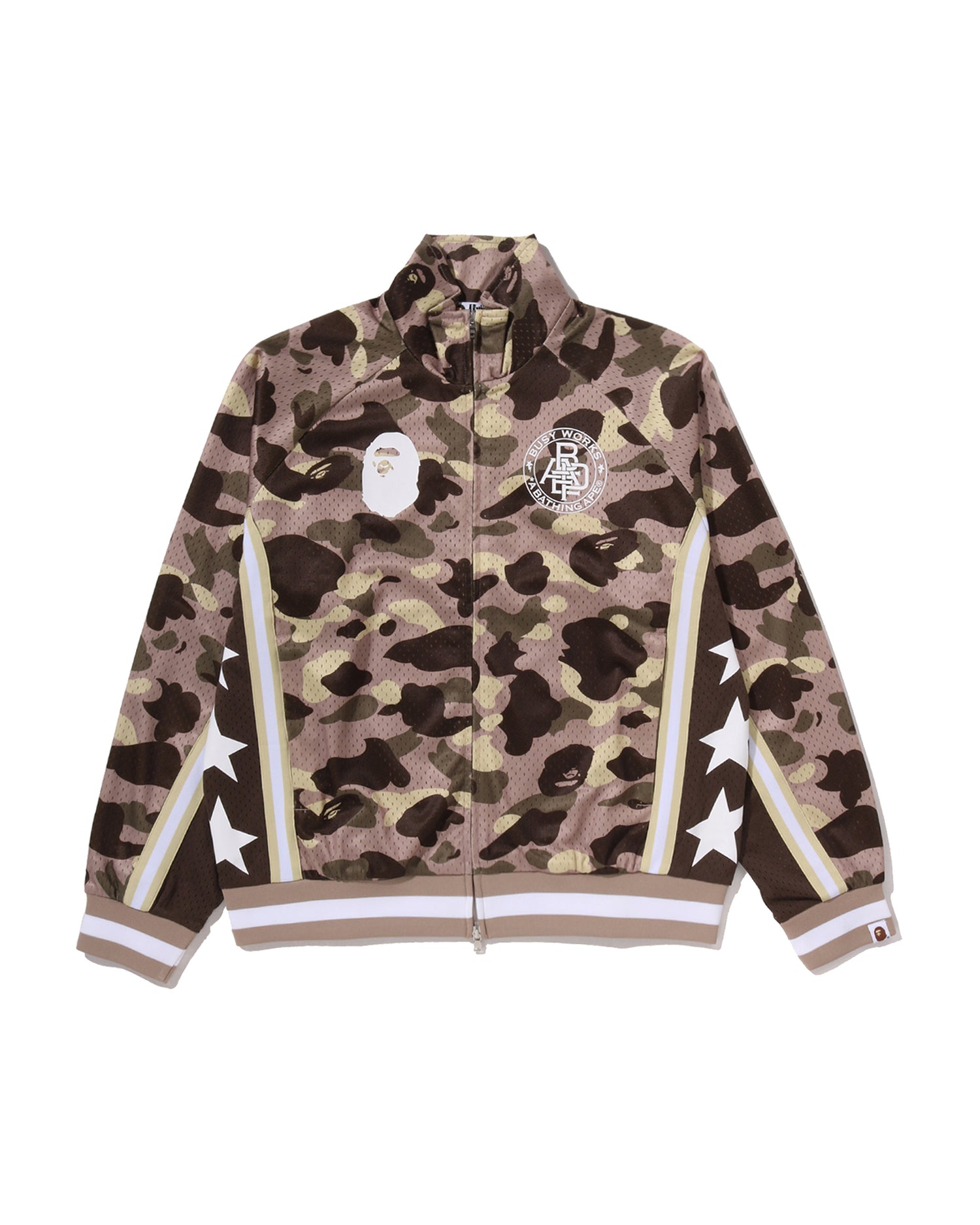 A BATHING APE® Color Camo Mesh Relaxed Fit Track Jacket | Bape