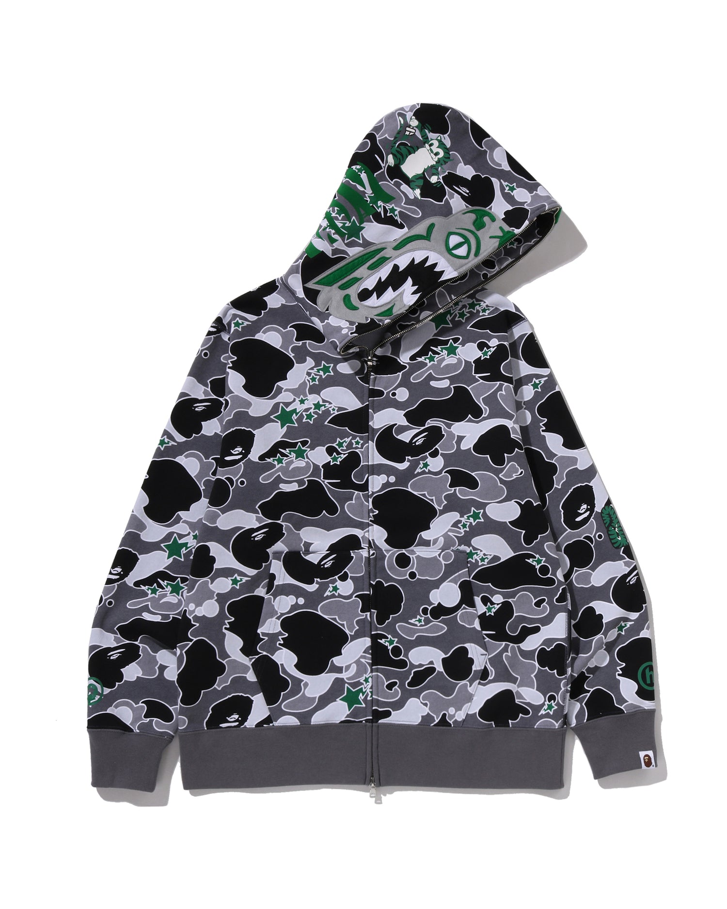 BAPE カモフラージュ フード付きパーカー A BATHING APE® BAPE X Hidden STA Camo Tiger Full Zip Hoodie | Bape