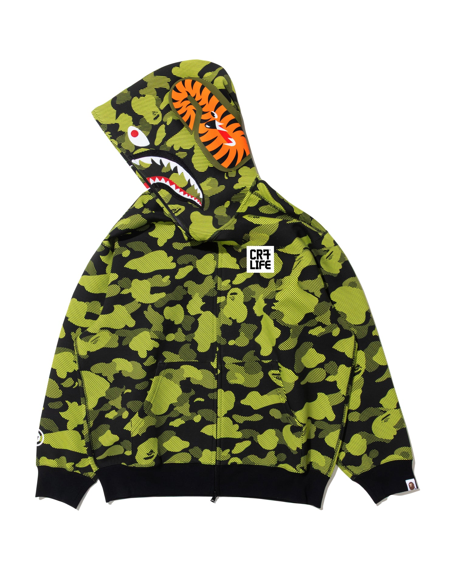 A BATHING APE® BAPE X Cr7 Life Logo Relaxed Fit Shark Full Zip