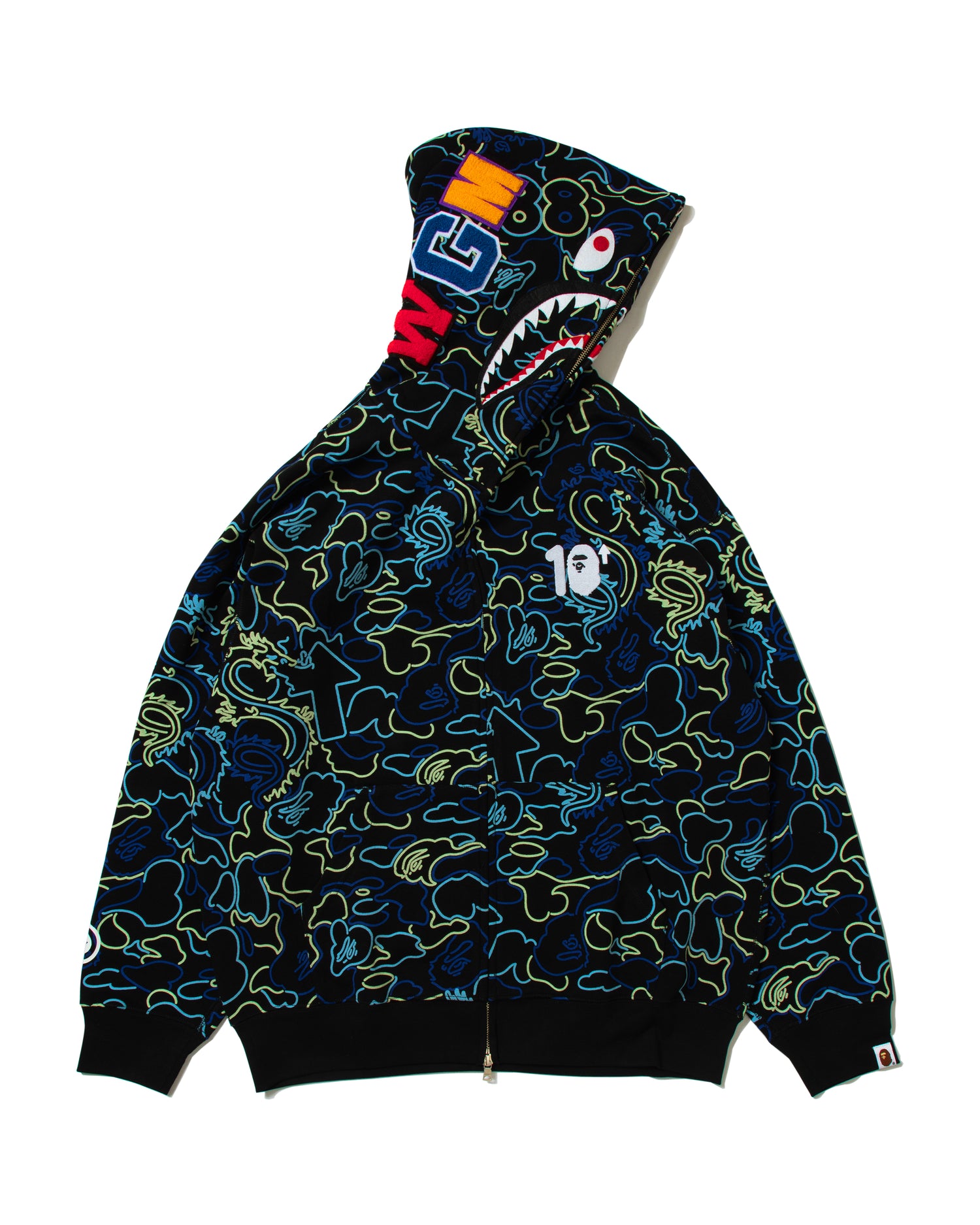 BAPE スウェット ブルゾン a bathing ape エイプ ベイプ 4580793691006-NAVY-1